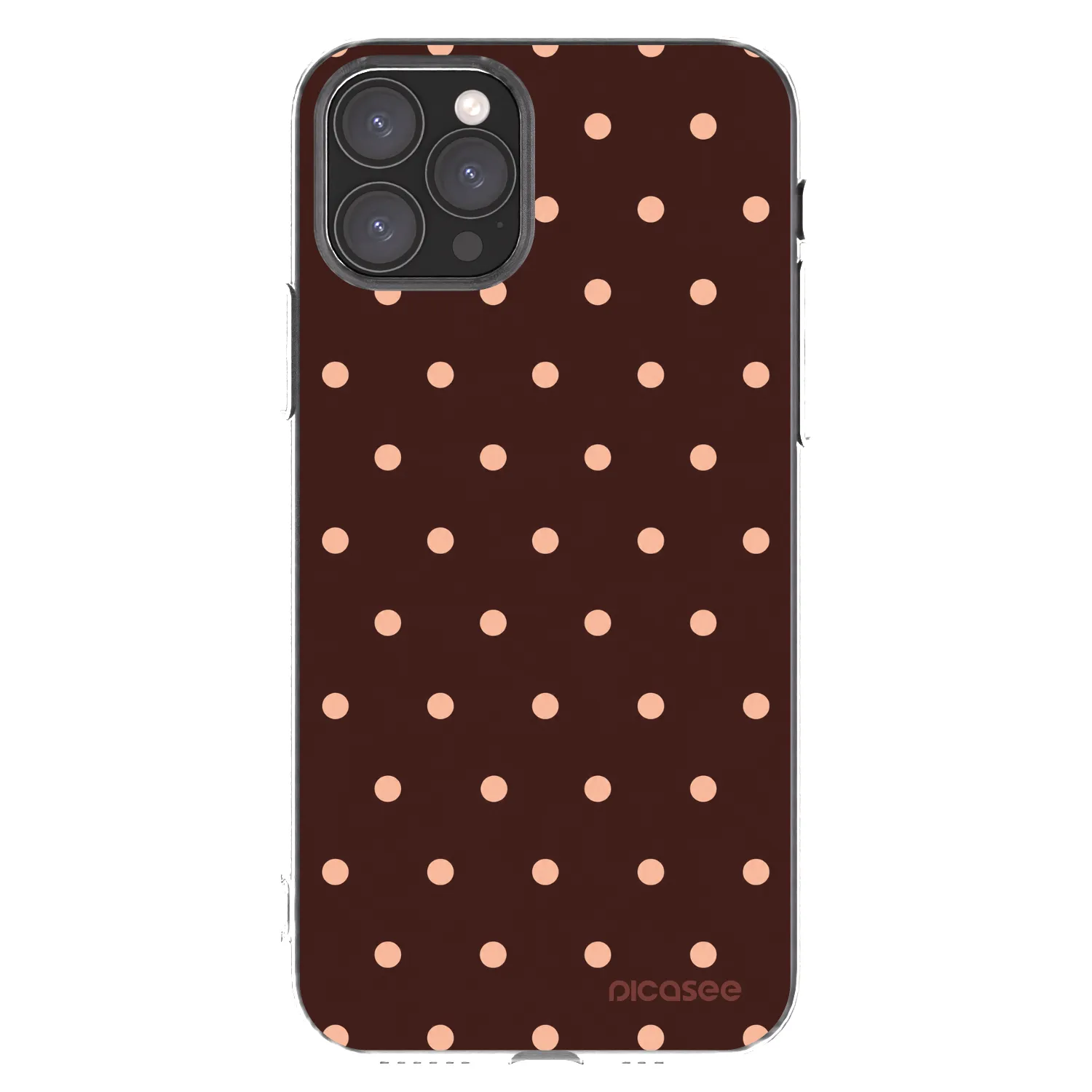 Picasee Apple iPhone 11 Pro Hülle - Transparentes Silikon - Peach Dots & Chocolate
