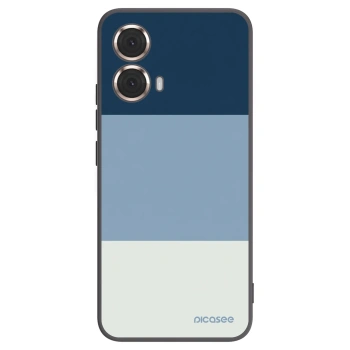 Picasee Motorola Moto G85 Hülle - Schwarzes Silikon - Coastal Blue