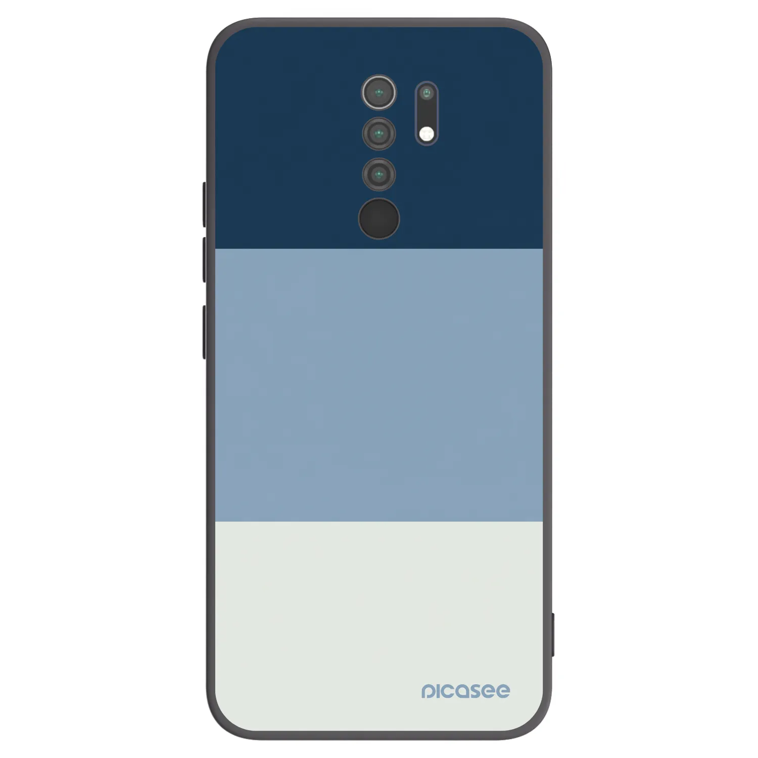 Picasee Xiaomi Redmi 9 Hülle - Schwarzes Silikon - Coastal Blue