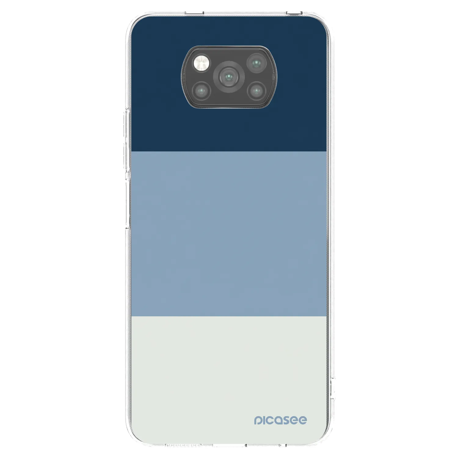 Picasee Xiaomi Poco X3 Hülle - Schwarzes Silikon - Coastal Blue