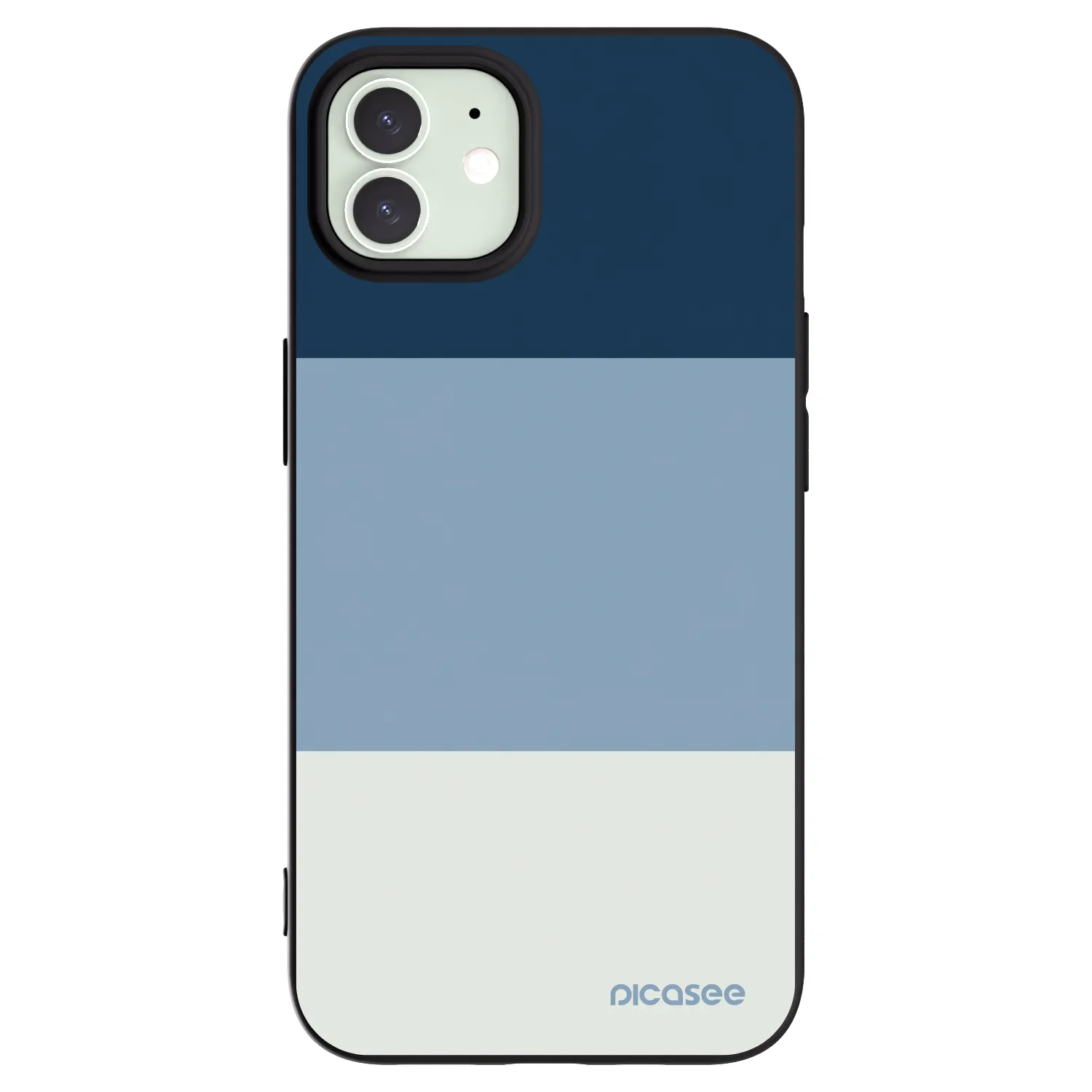 Picasee Apple iPhone 12 Hülle - Schwarzes Silikon - Coastal Blue