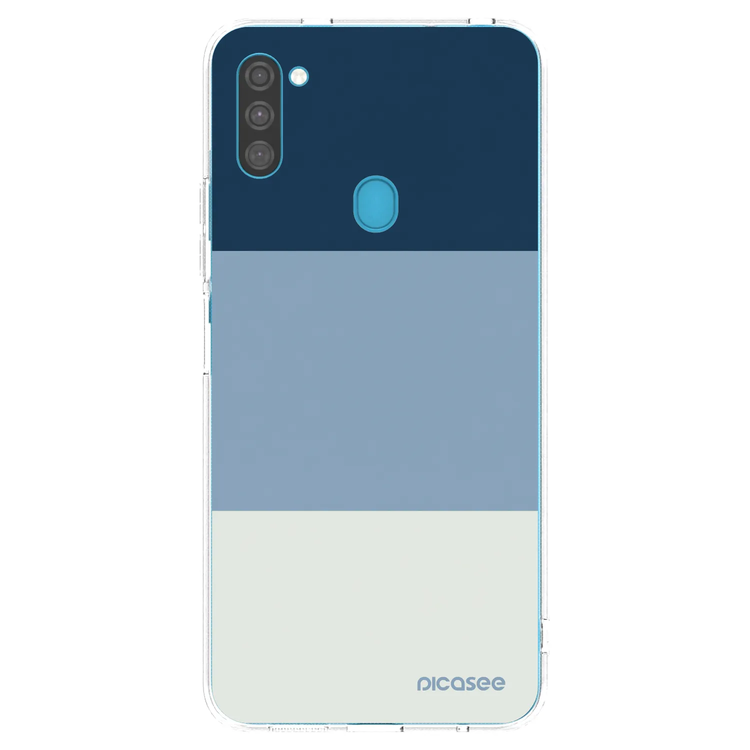 Picasee Samsung Galaxy M11 Hülle - Transparentes Silikon - Coastal Blue