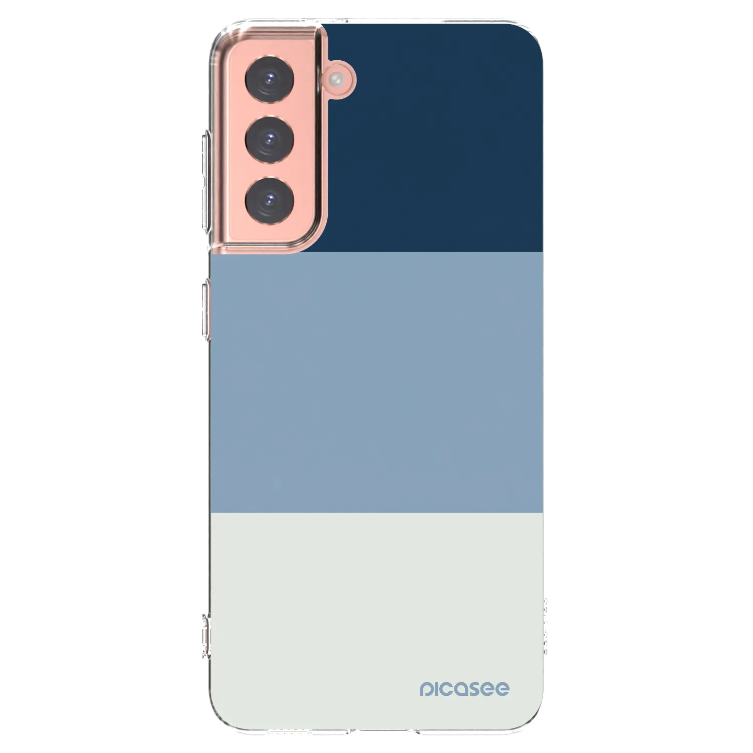 Picasee Samsung Galaxy S21 5G G991B Hülle - Transparentes Silikon - Coastal Blue