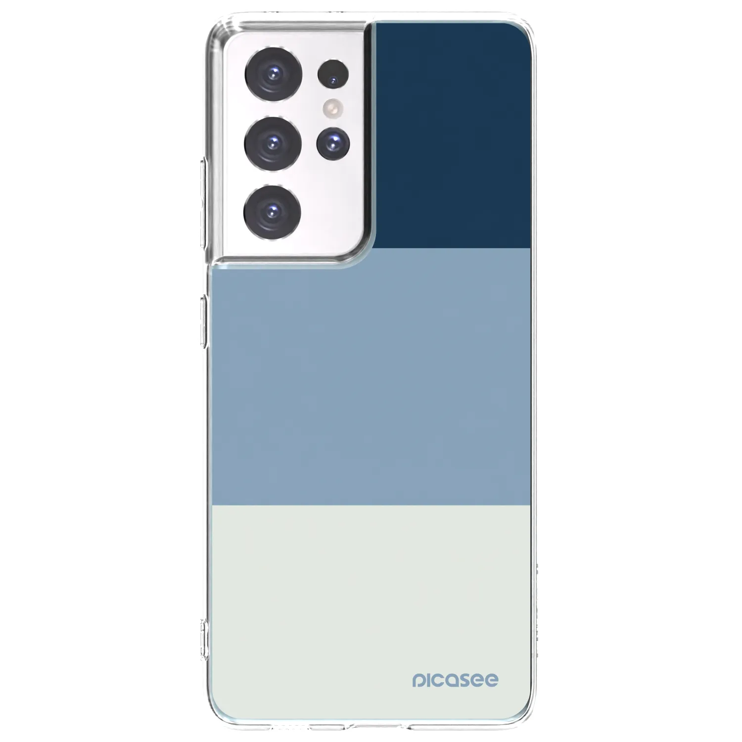 Picasee Samsung Galaxy S21 Ultra 5G G998B Hülle - Transparentes Silikon - Coastal Blue