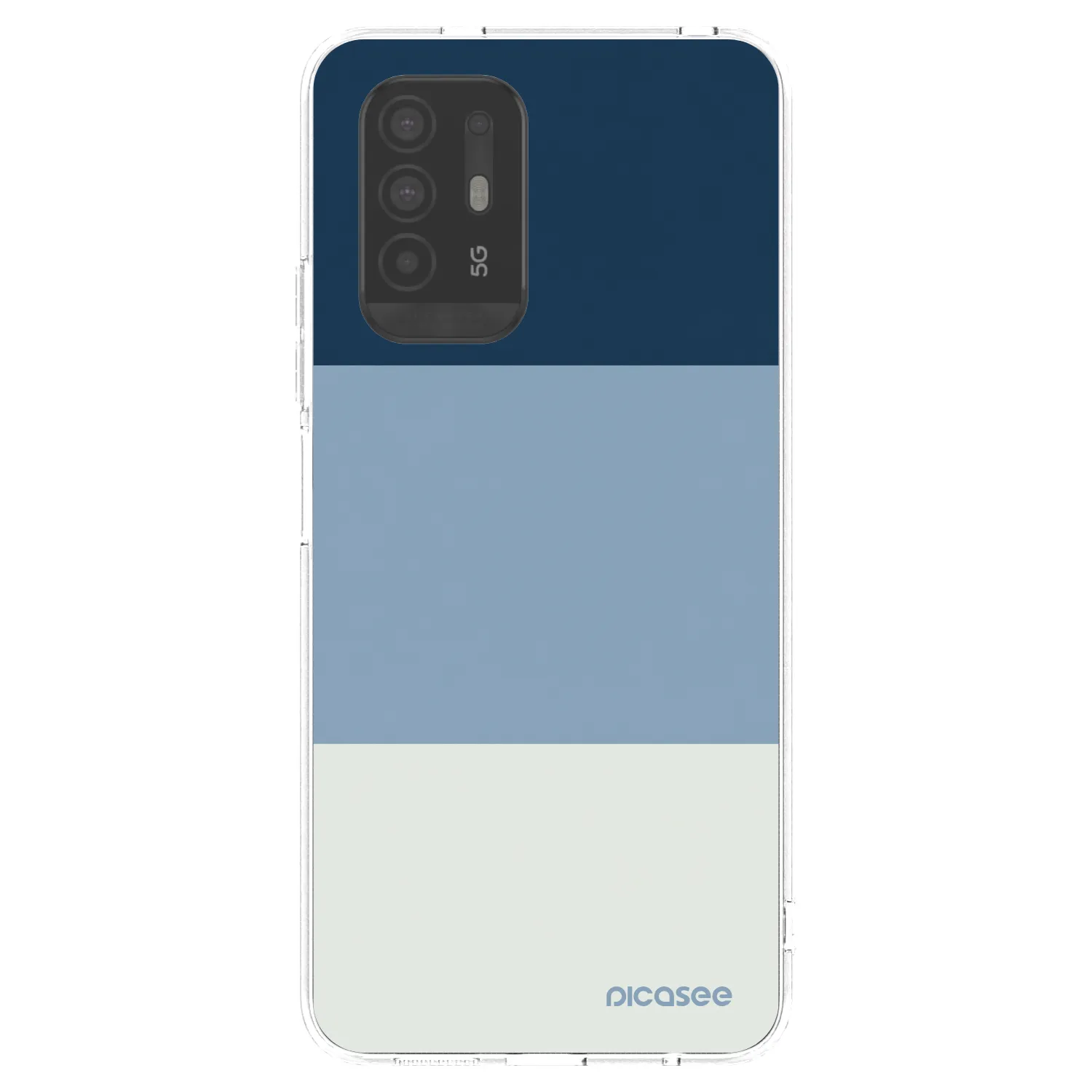Picasee OPPO A94 5G Hülle - Transparentes Silikon - Coastal Blue