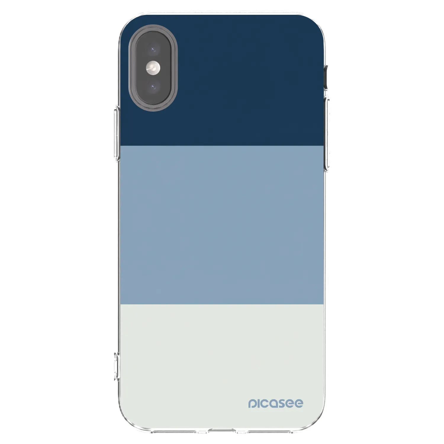 Picasee Apple iPhone X/XS Hülle - Transparentes Silikon - Coastal Blue