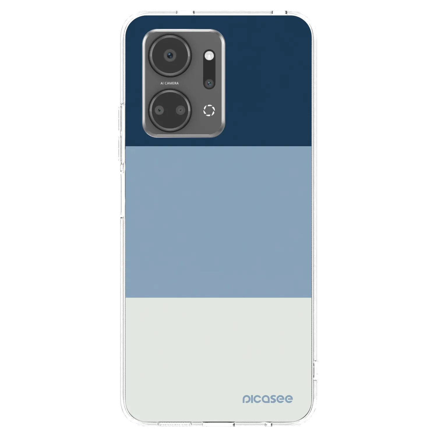 Picasee Honor X7a Hülle - Transparentes Silikon - Coastal Blue