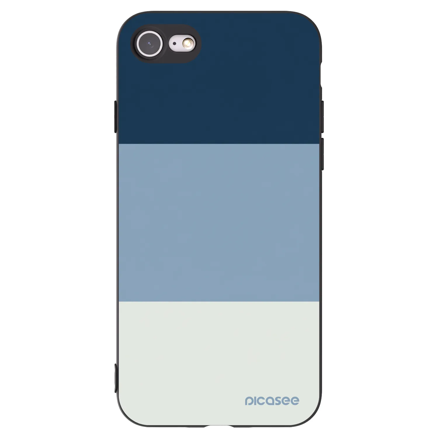 Picasee Apple iPhone 8 Hülle - Schwarzes Silikon - Coastal Blue