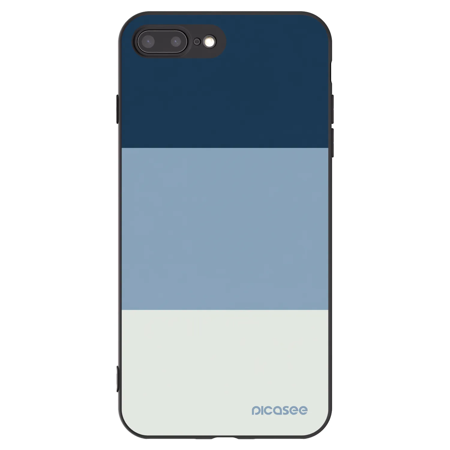 Picasee Apple iPhone 7 Plus Hülle - Schwarzes Silikon - Coastal Blue