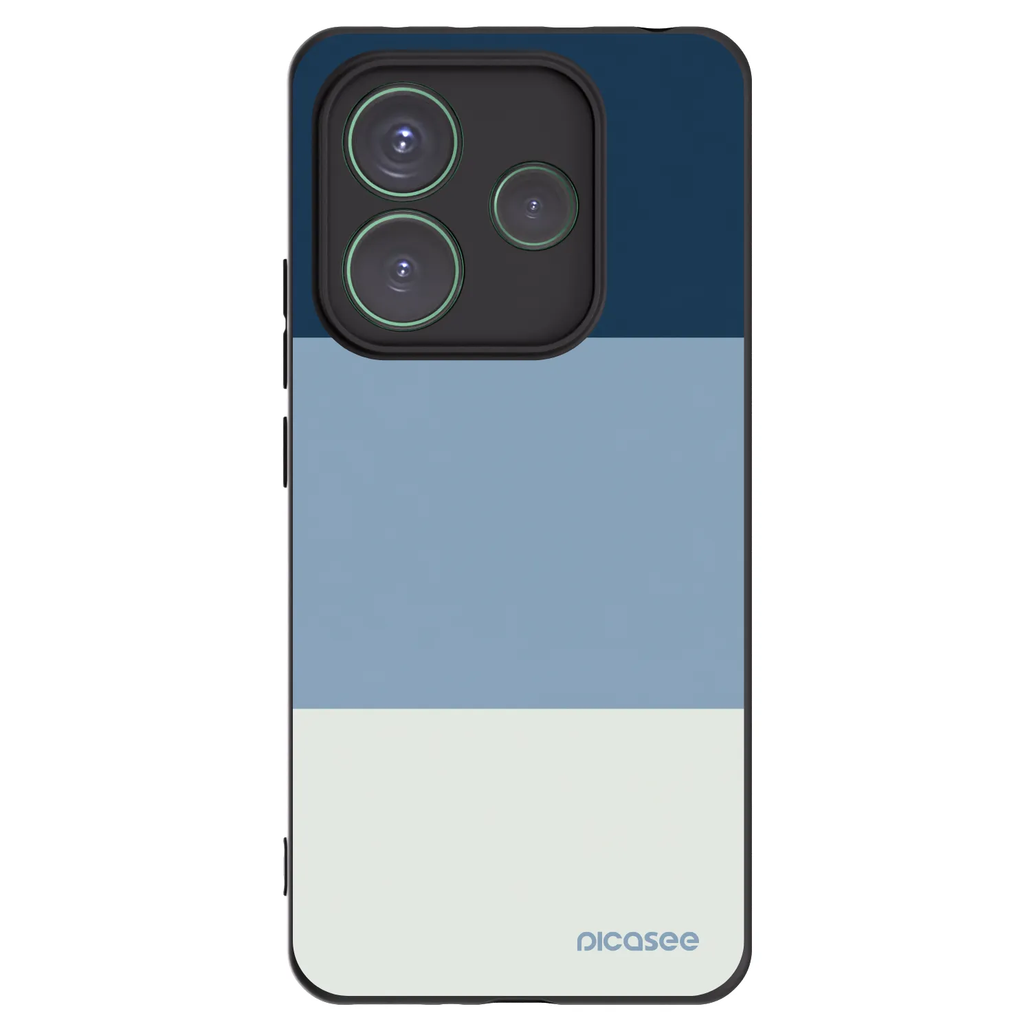 Picasee Xiaomi Redmi Note 14 5G Hülle - Schwarzes Silikon - Coastal Blue