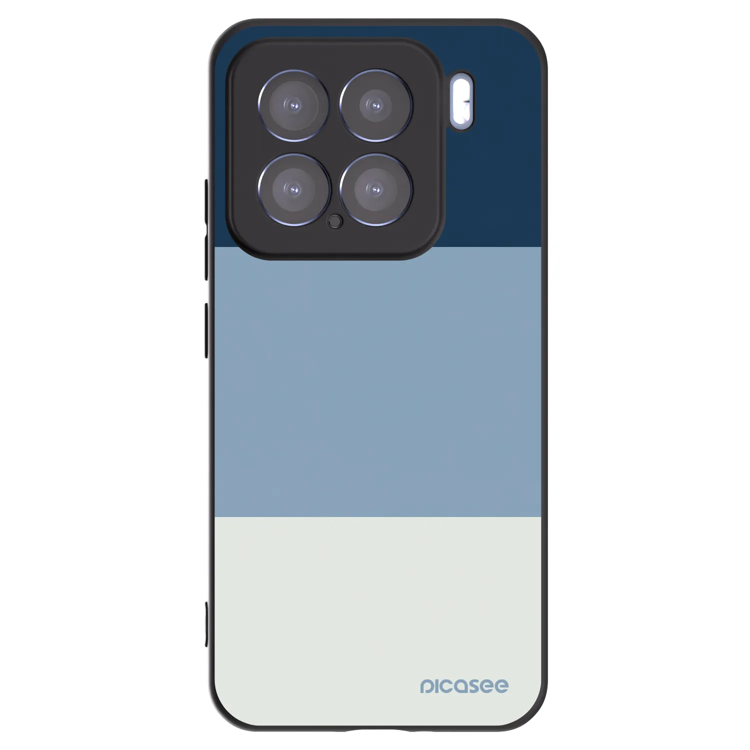 Picasee Xiaomi 15 Hülle - Schwarzes Silikon - Coastal Blue