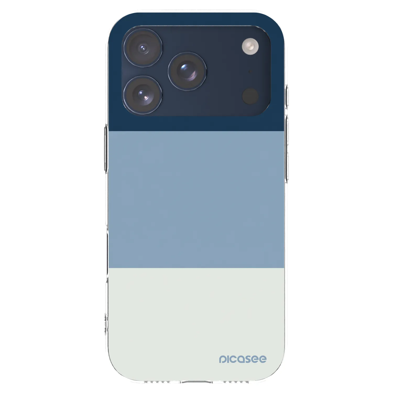 Picasee Apple iPhone 17 Pro Hülle - Transparentes Silikon - Coastal Blue