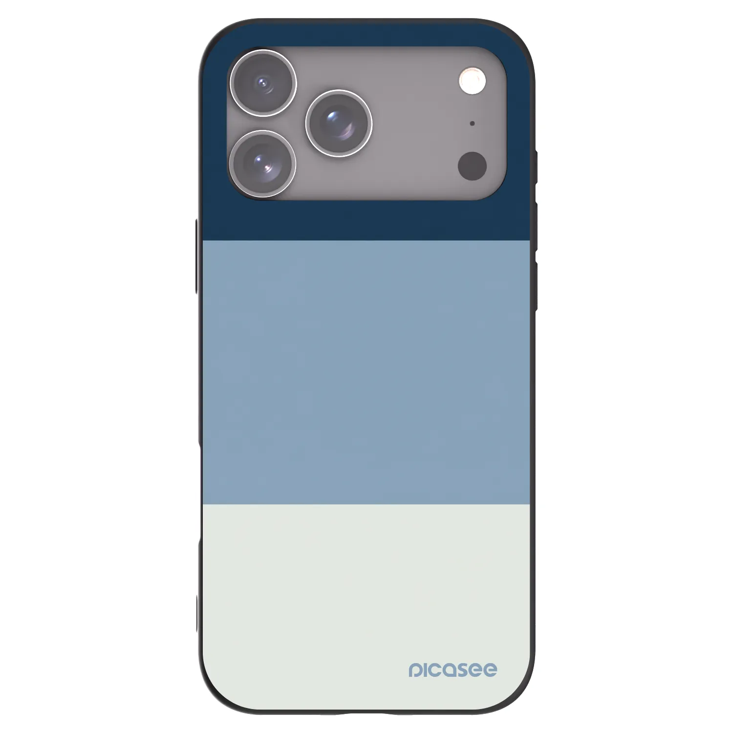 Picasee Apple iPhone 17 Pro Max Hülle - Schwarzes Silikon - Coastal Blue