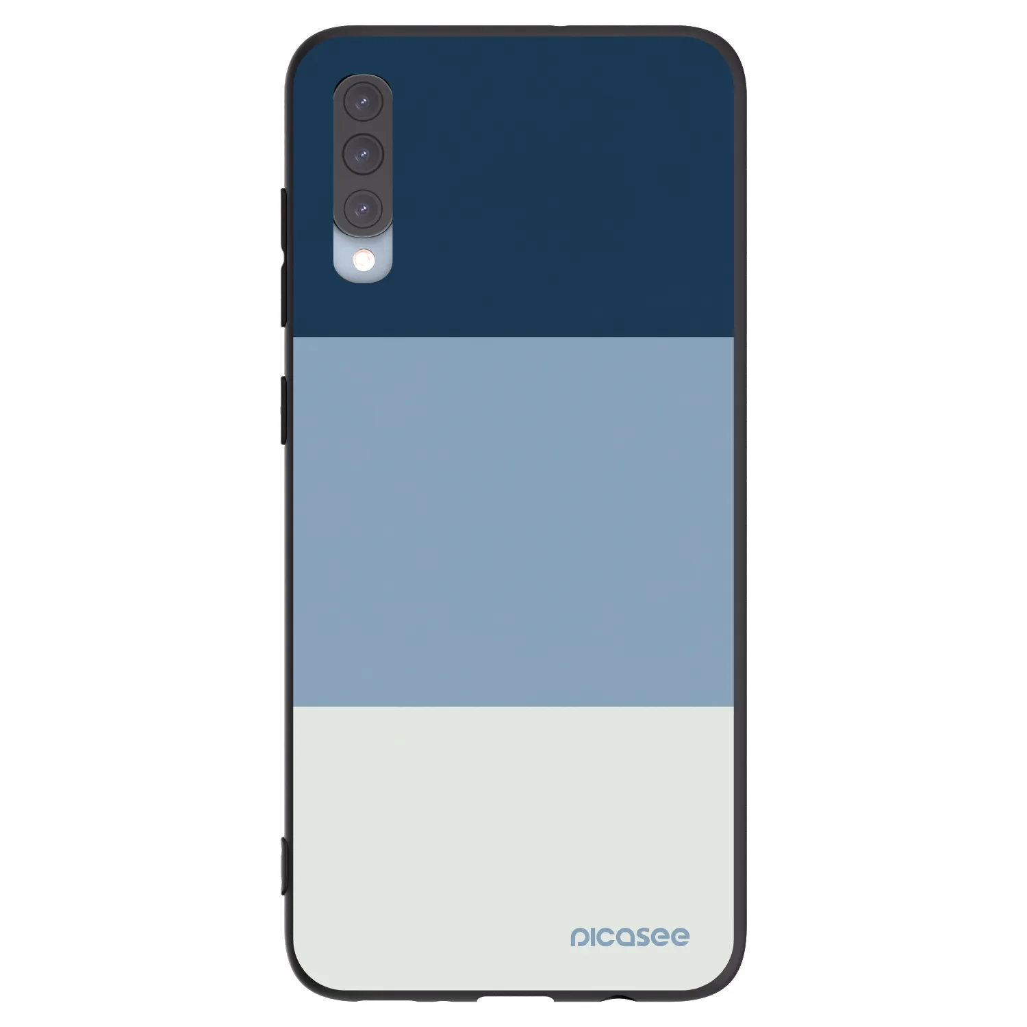 Picasee Samsung Galaxy A70 A705F Hülle - Schwarzes Silikon - Coastal Blue