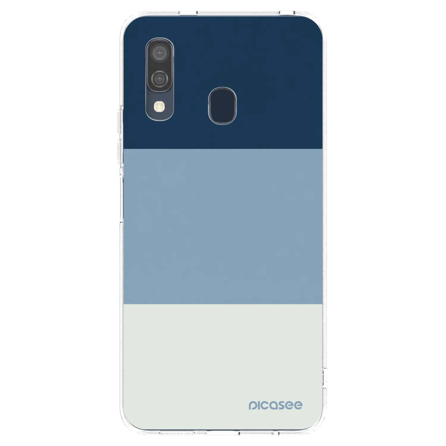 Picasee Samsung Galaxy A40 A405F Hülle - Transparentes Silikon - Coastal Blue