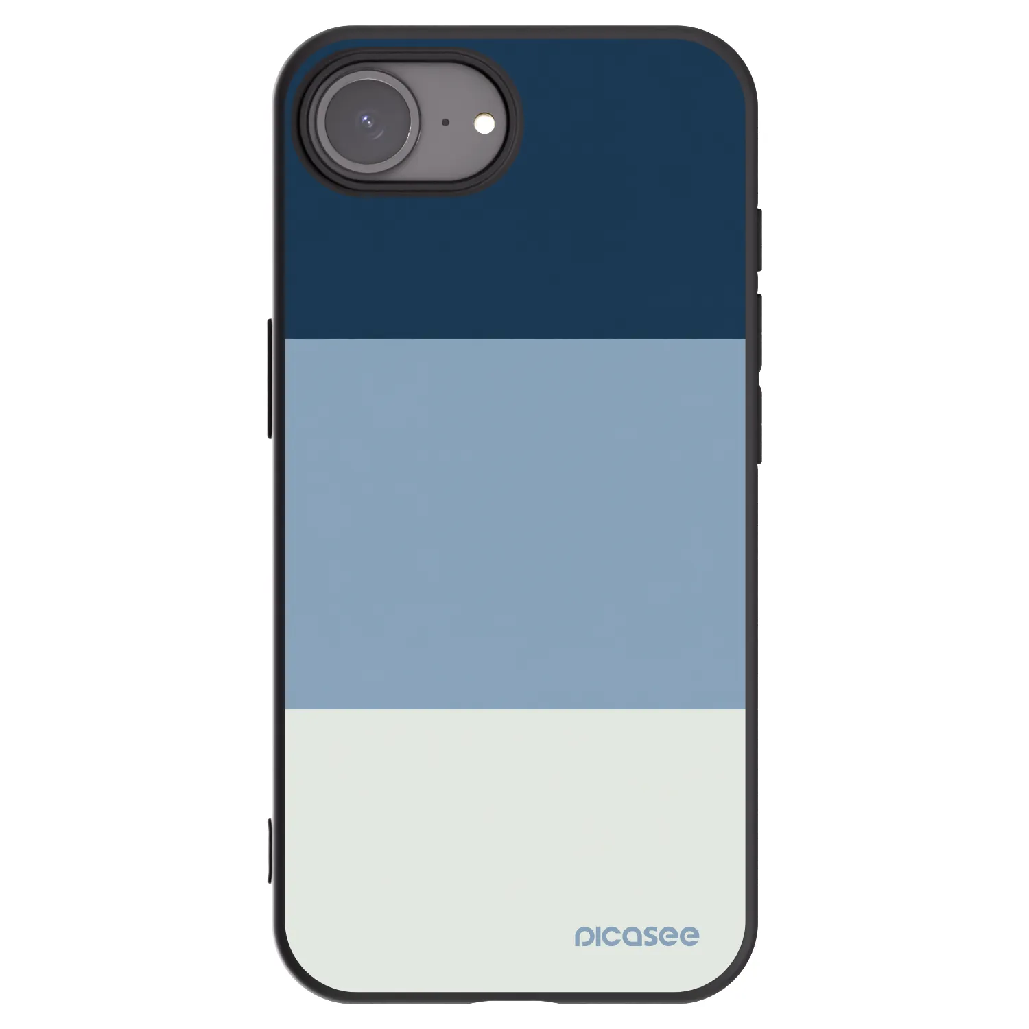 Picasee Apple iPhone 17e Hülle - Schwarzes Silikon - Coastal Blue