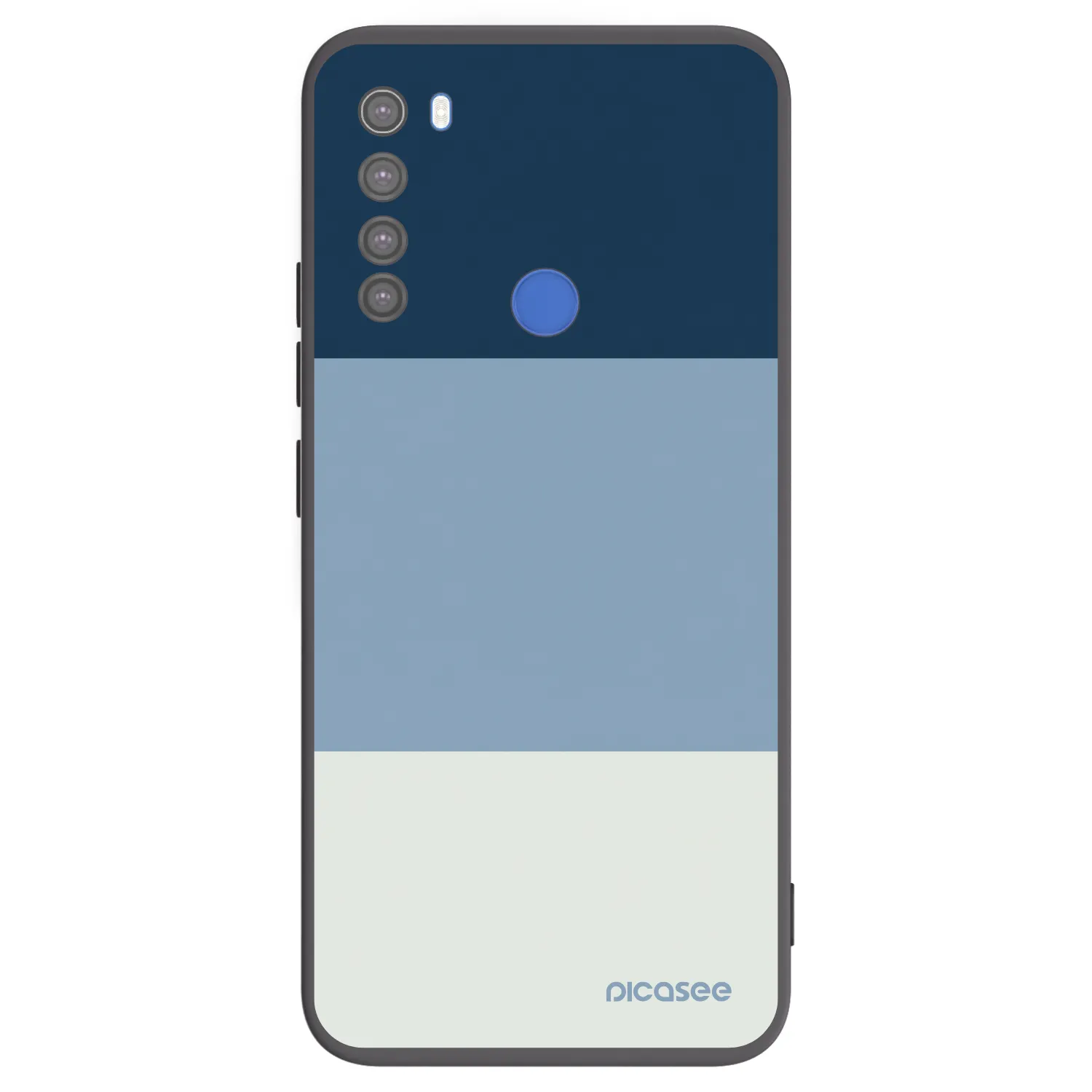 Picasee Xiaomi Redmi Note 8T Hülle - Schwarzes Silikon - Coastal Blue