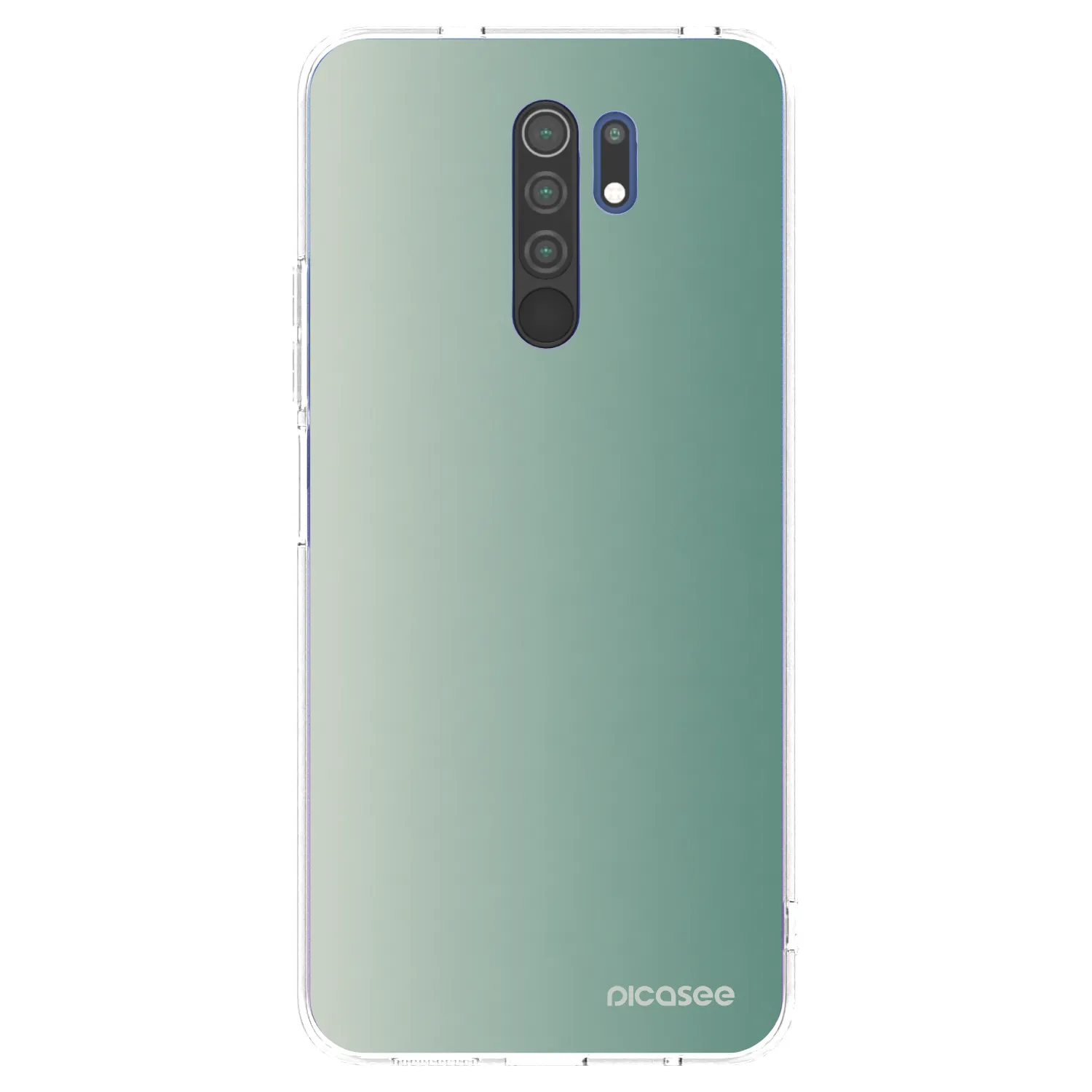 Picasee Xiaomi Redmi 9 Hülle - Transparentes Silikon - Misty Sage