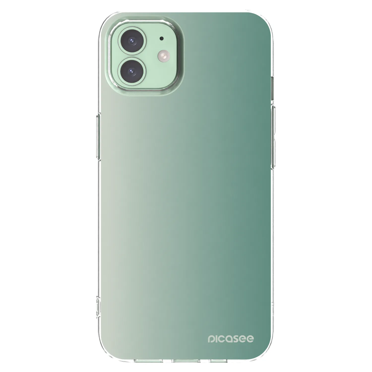 Picasee Apple iPhone 12 Hülle - Transparentes Silikon - Misty Sage