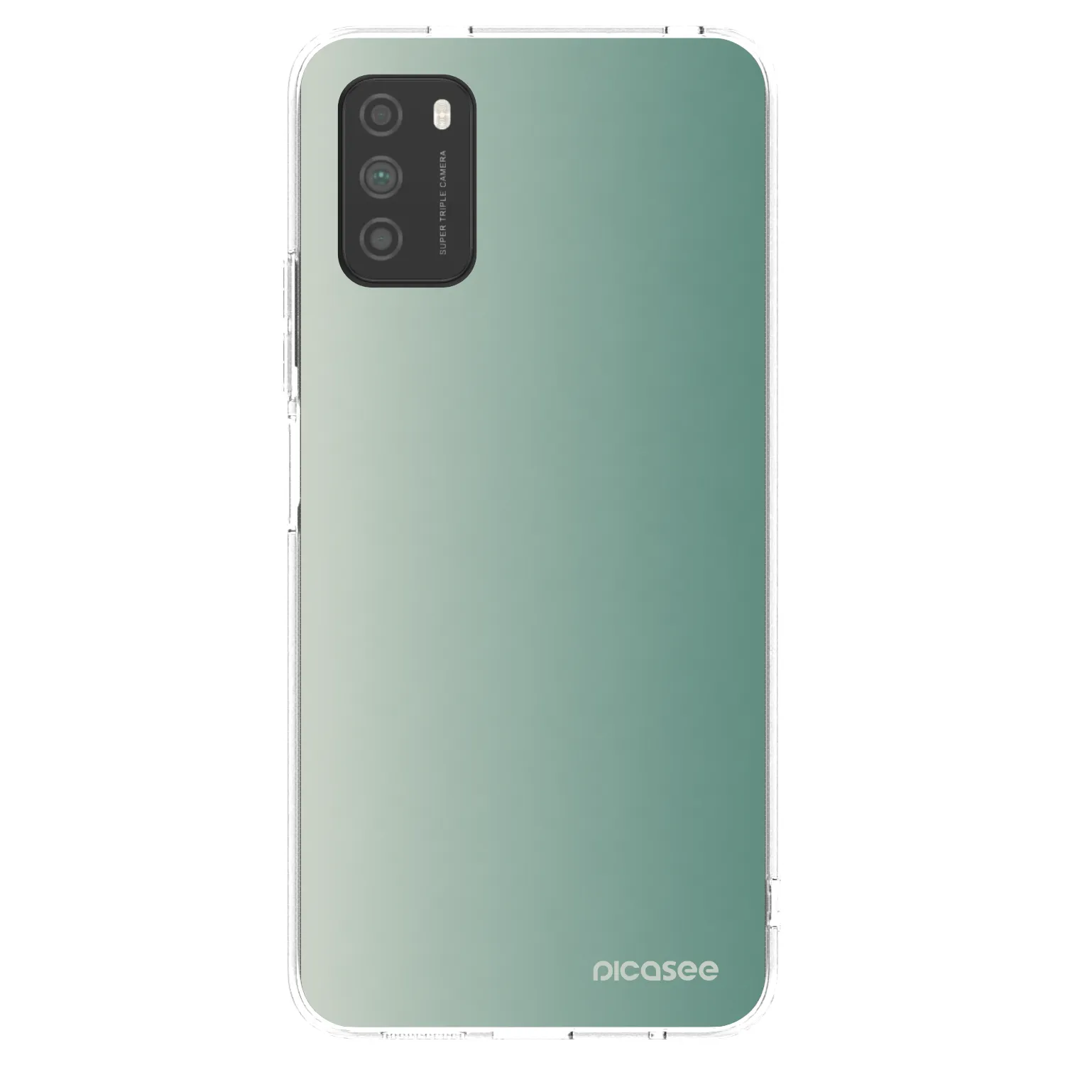 Picasee Xiaomi Poco M3 Hülle - Transparentes Silikon - Misty Sage