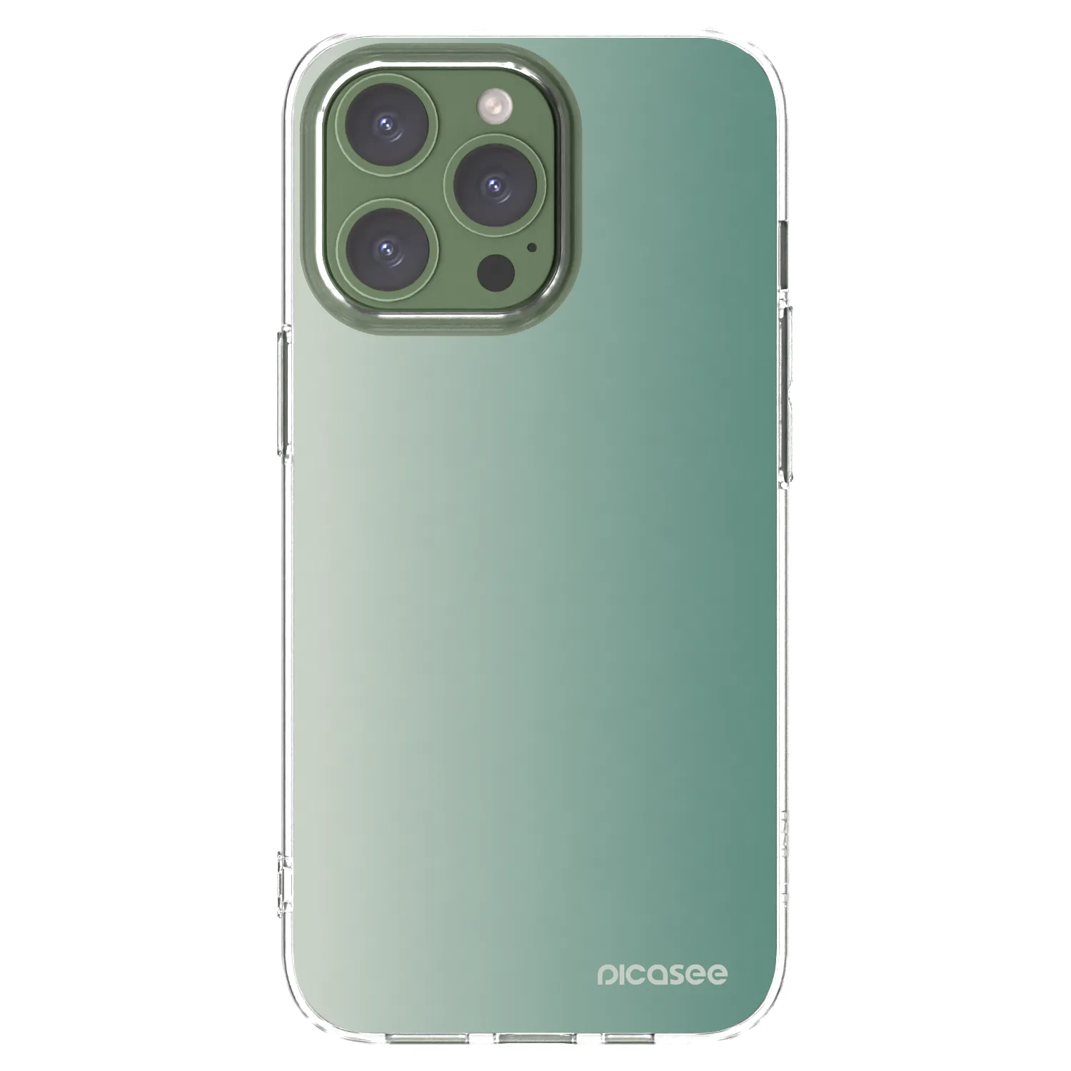 Picasee Apple iPhone 13 Pro Hülle - Transparentes Silikon - Misty Sage