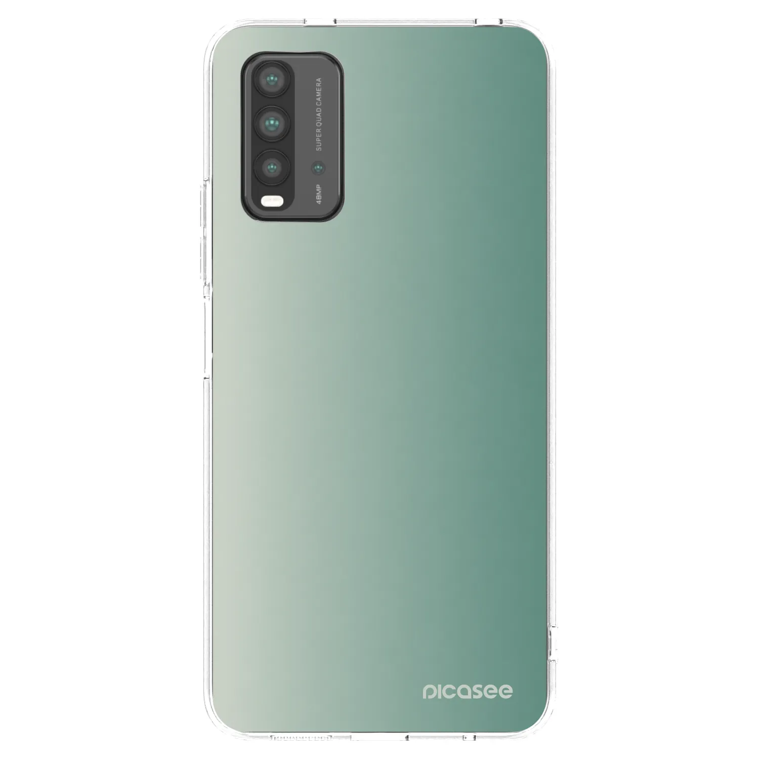 Picasee Xiaomi Redmi 9T Hülle - Transparentes Silikon - Misty Sage