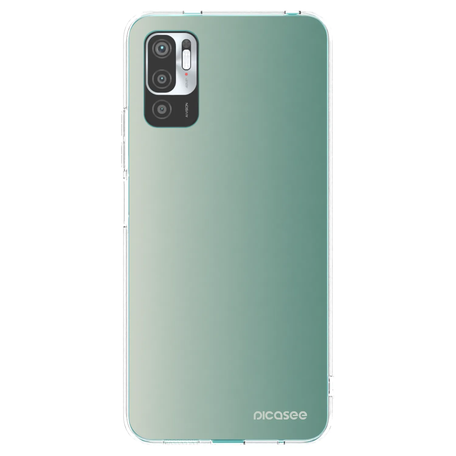 Picasee Xiaomi Redmi Note 10 5G Hülle - Transparentes Silikon - Misty Sage