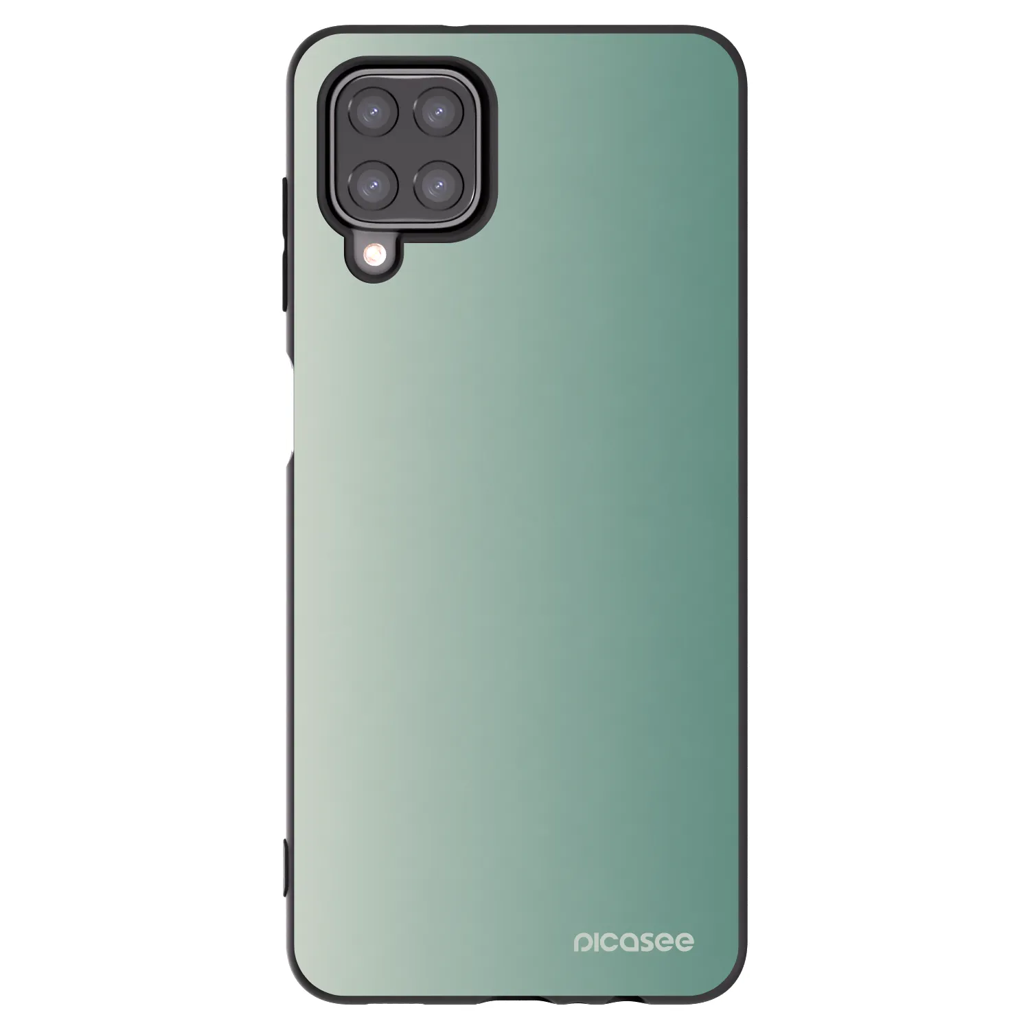 Picasee Samsung Galaxy M12 M127F Hülle - Schwarzes Silikon - Misty Sage