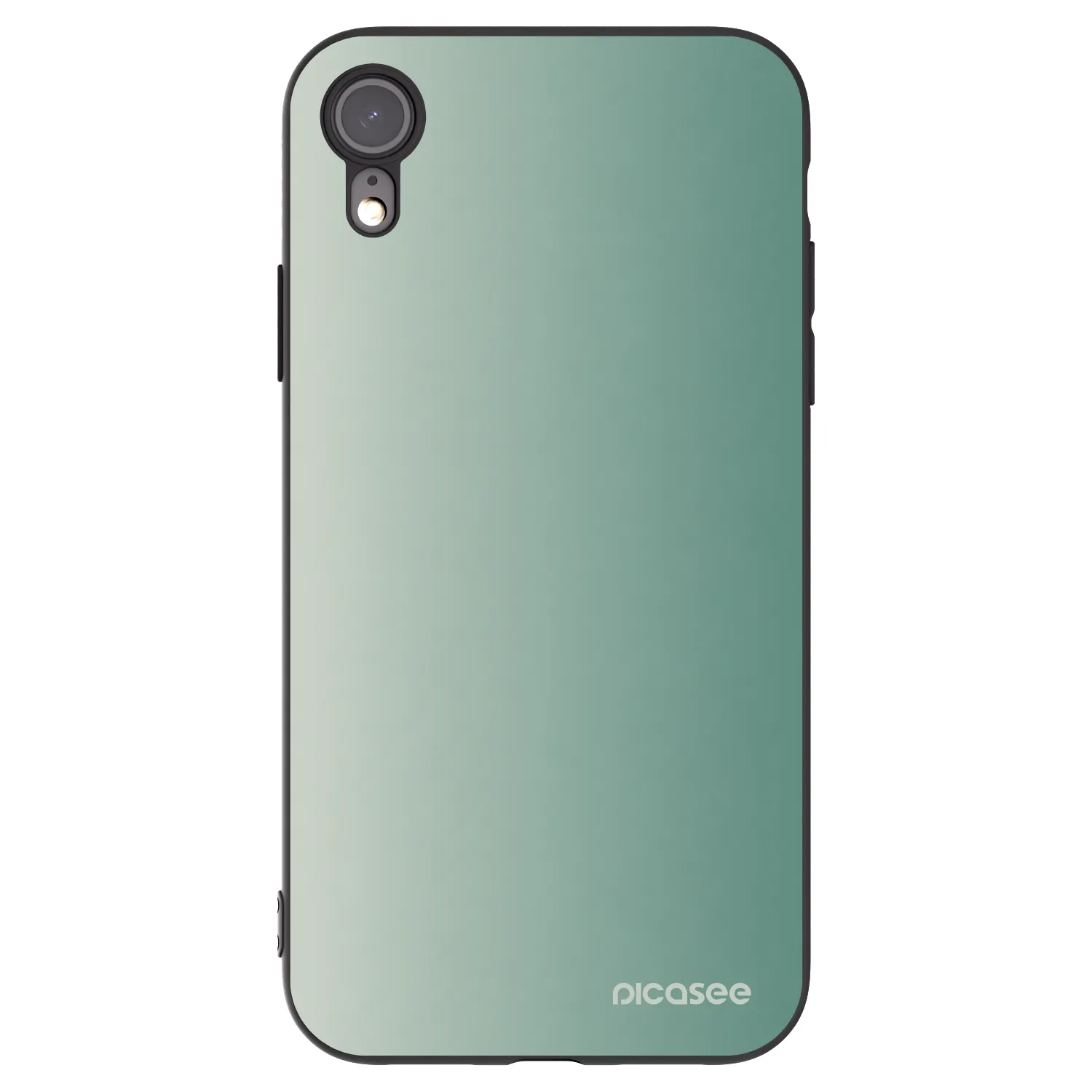Picasee Apple iPhone XR Hülle - Schwarzes Silikon - Misty Sage