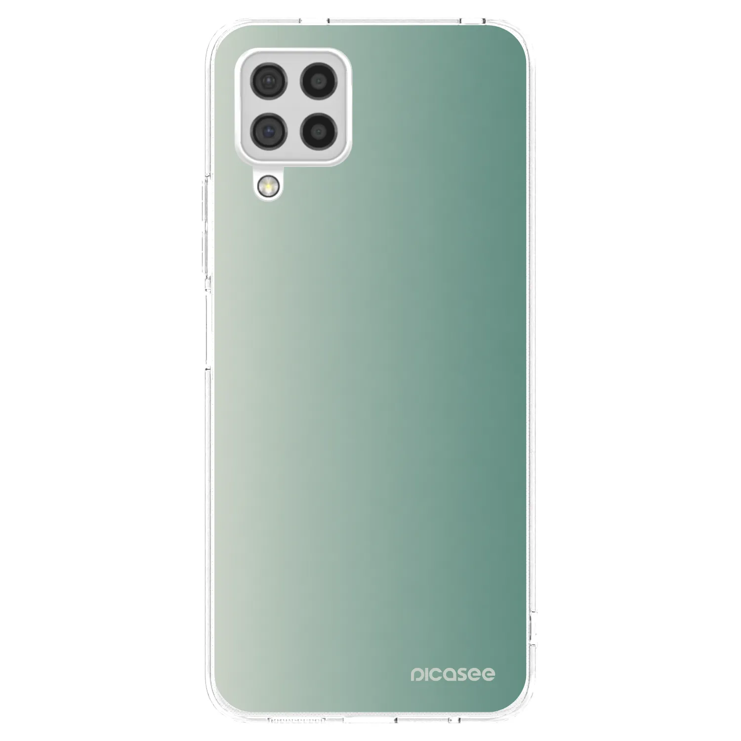 Picasee Samsung Galaxy A22 A225F 4G Hülle - Transparentes Silikon - Misty Sage
