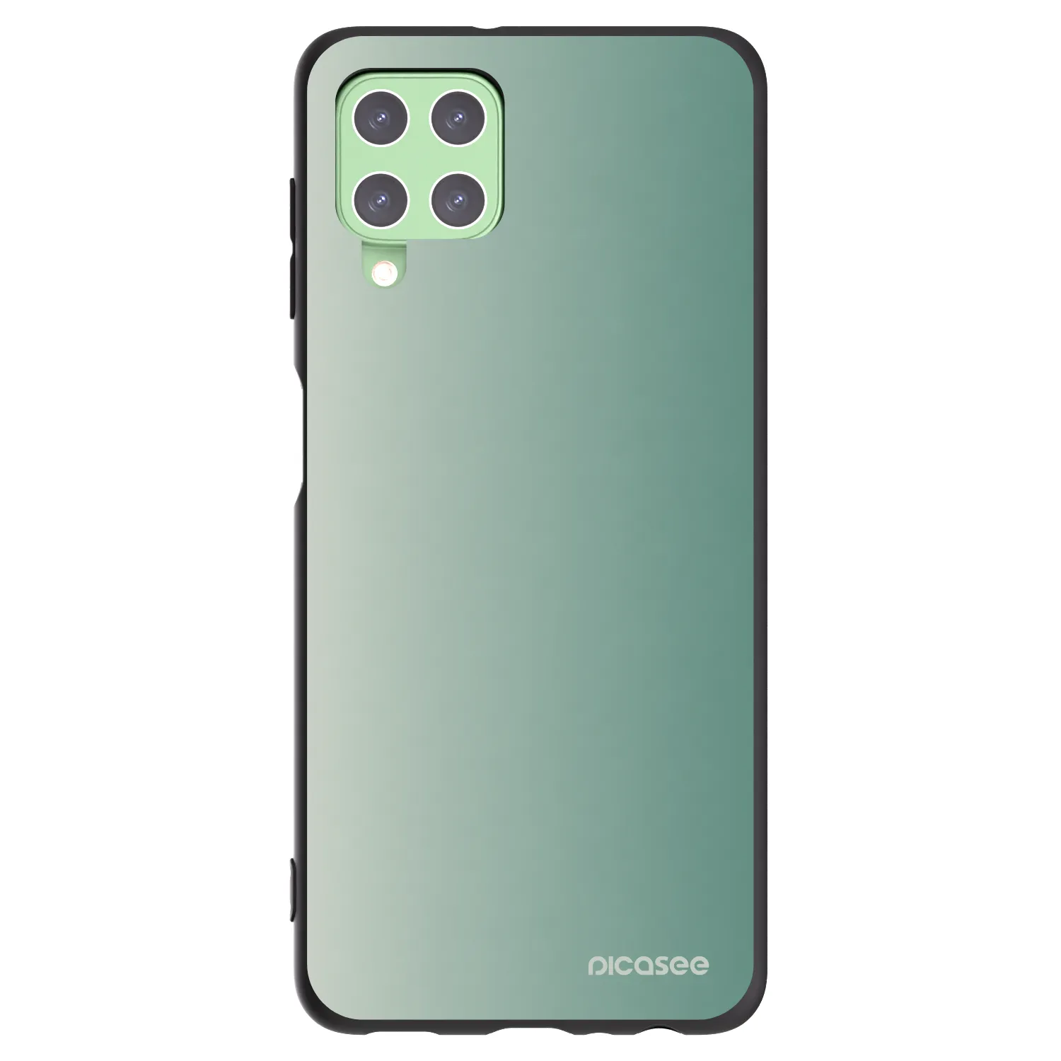 Picasee Samsung Galaxy A22 A225F 4G Hülle - Schwarzes Silikon - Misty Sage