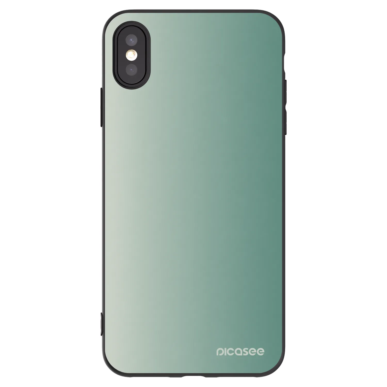Picasee Apple iPhone XS Max Hülle - Schwarzes Silikon - Misty Sage