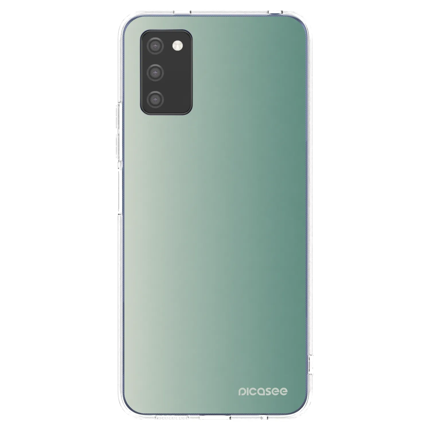 Picasee Samsung Galaxy A03s A037G Hülle - Transparentes Silikon - Misty Sage