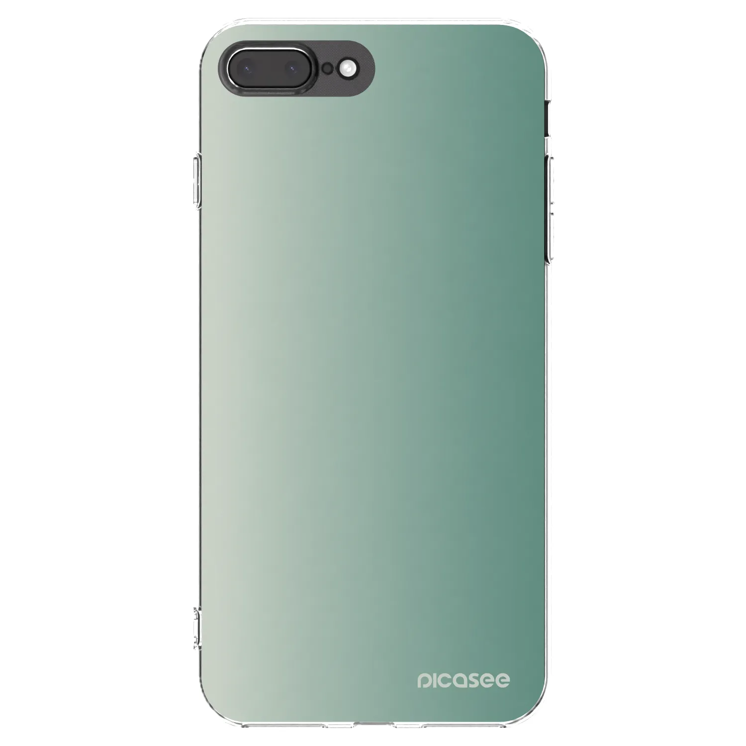Picasee Apple iPhone 7 Plus Hülle - Transparentes Silikon - Misty Sage