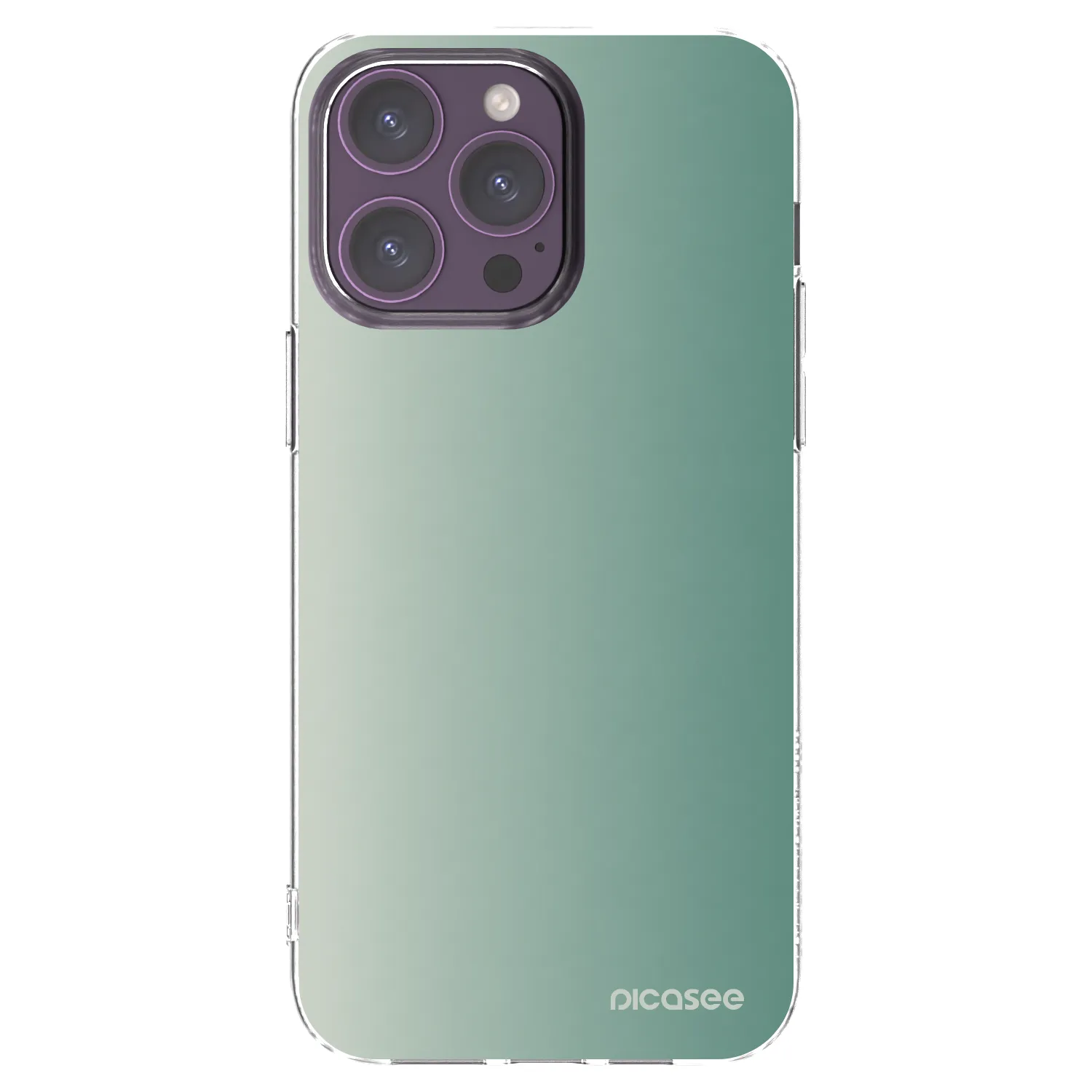 Picasee Apple iPhone 14 Pro Max Hülle - Transparentes Silikon - Misty Sage