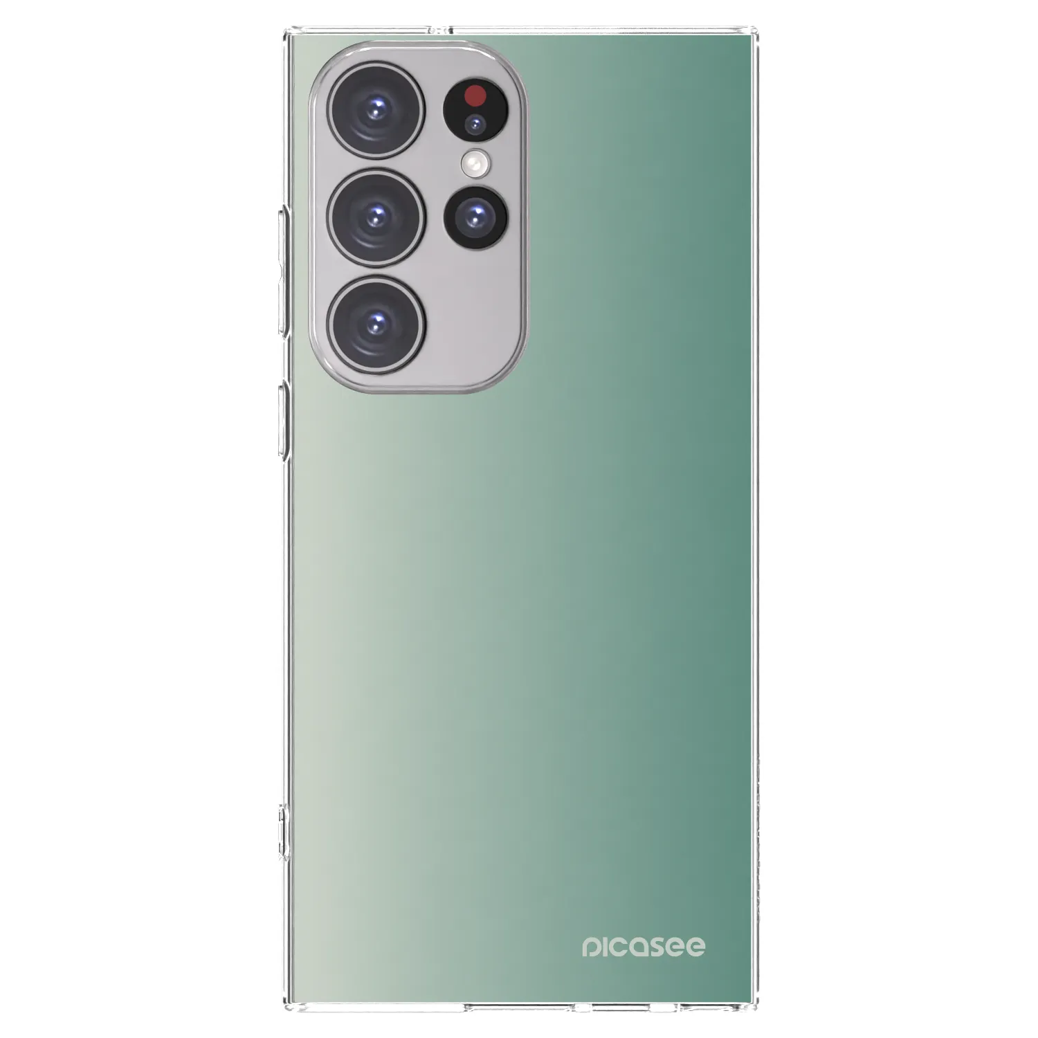 Picasee Samsung Galaxy S23 Ultra 5G Hülle - Transparentes Silikon - Misty Sage