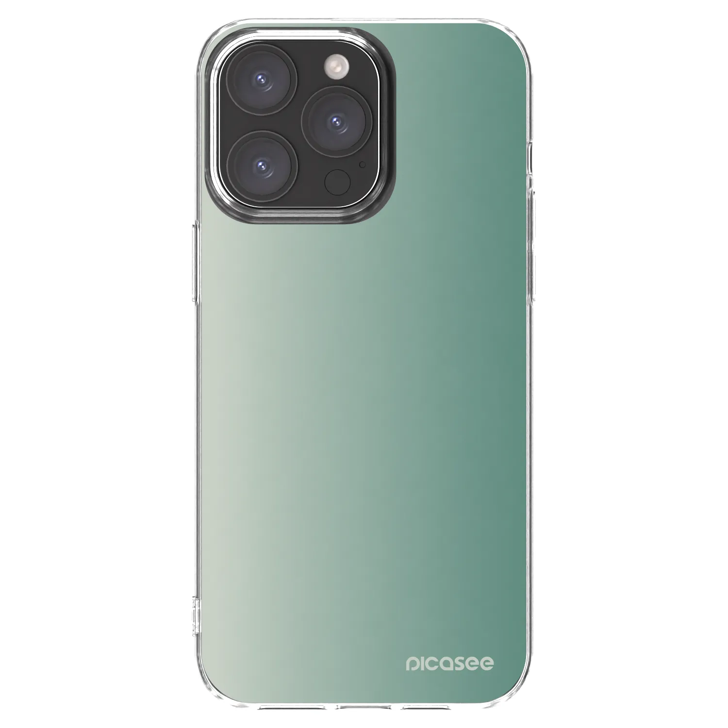 Picasee Apple iPhone 15 Pro Max Hülle - Transparentes Silikon - Misty Sage