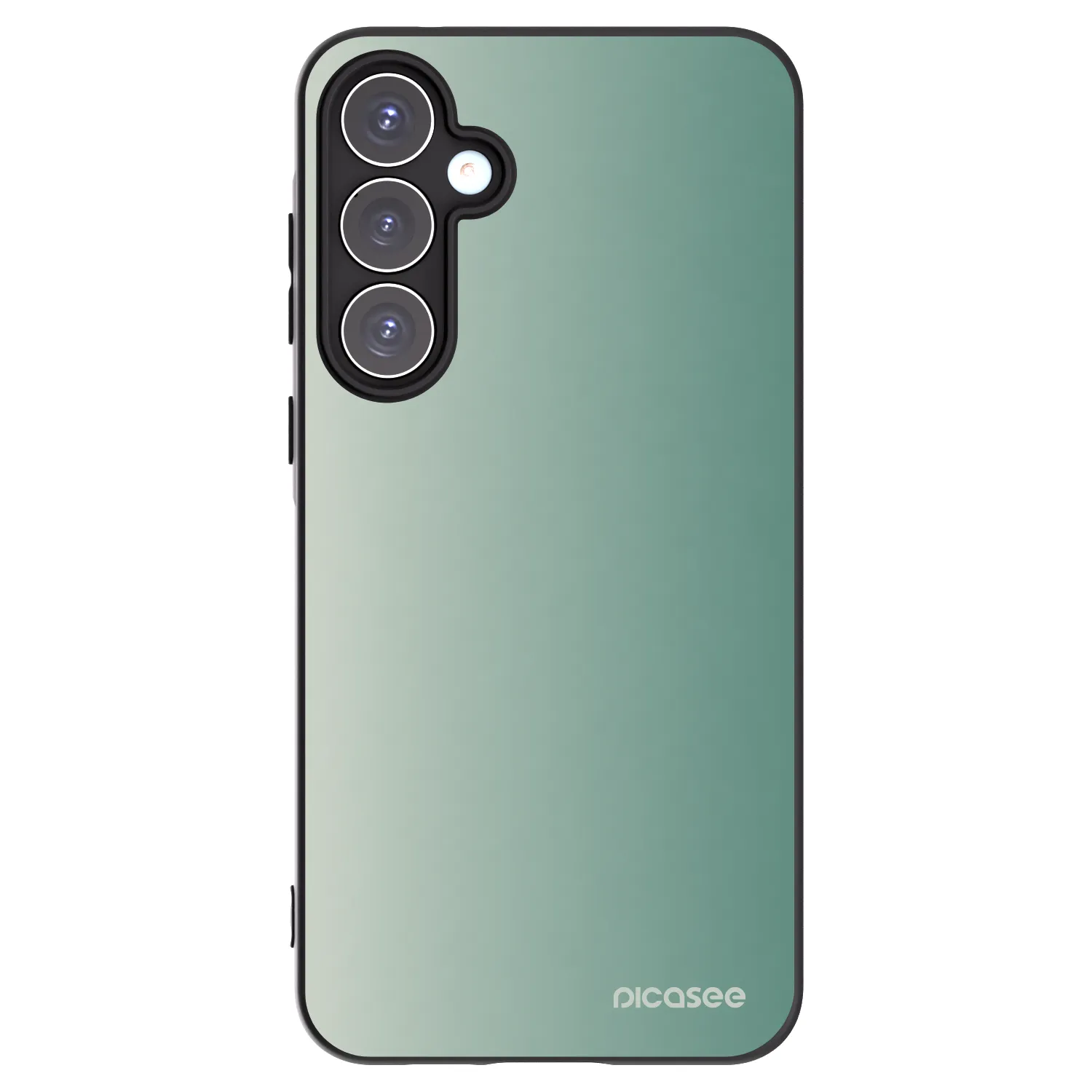 Picasee Samsung Galaxy A55 5G A556B Hülle - Schwarzes Silikon - Misty Sage