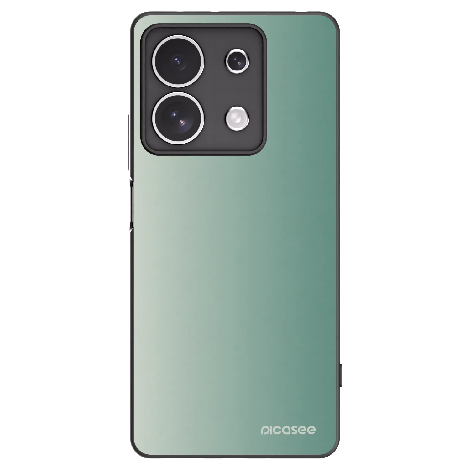 Picasee Xiaomi Redmi Note 13 4G Hülle - Schwarzes Silikon - Misty Sage