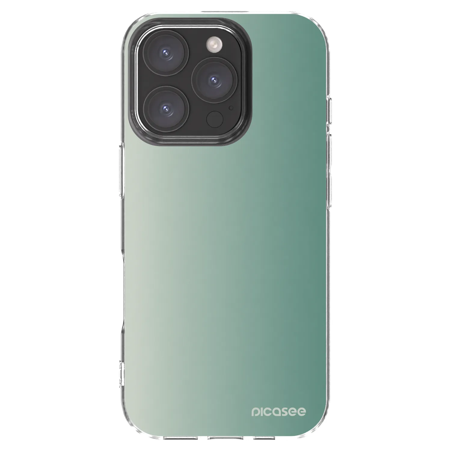 Picasee Apple iPhone 16 Pro Hülle - Transparentes Silikon - Misty Sage