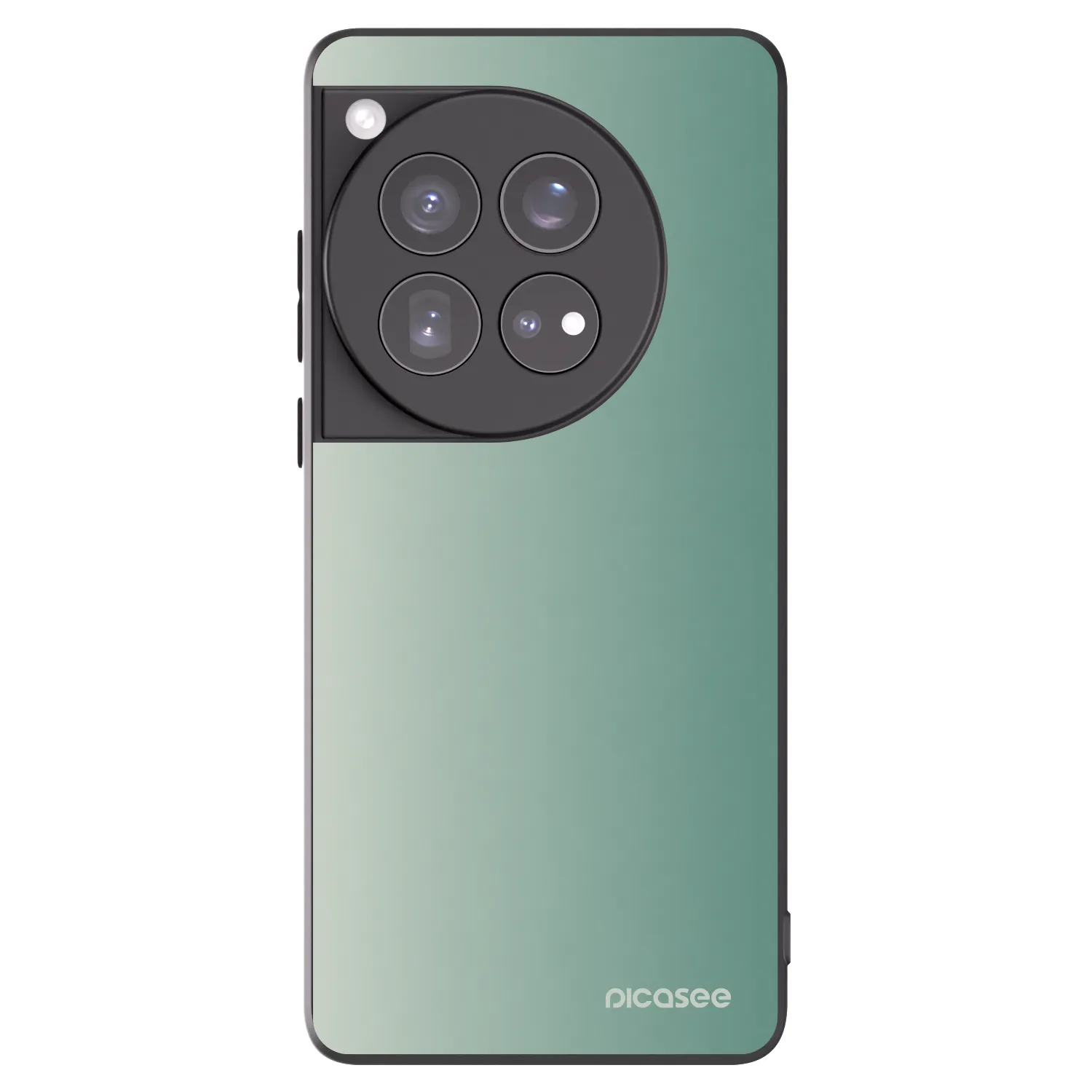 Picasee OnePlus 12 5G Hülle - Schwarzes Silikon - Misty Sage