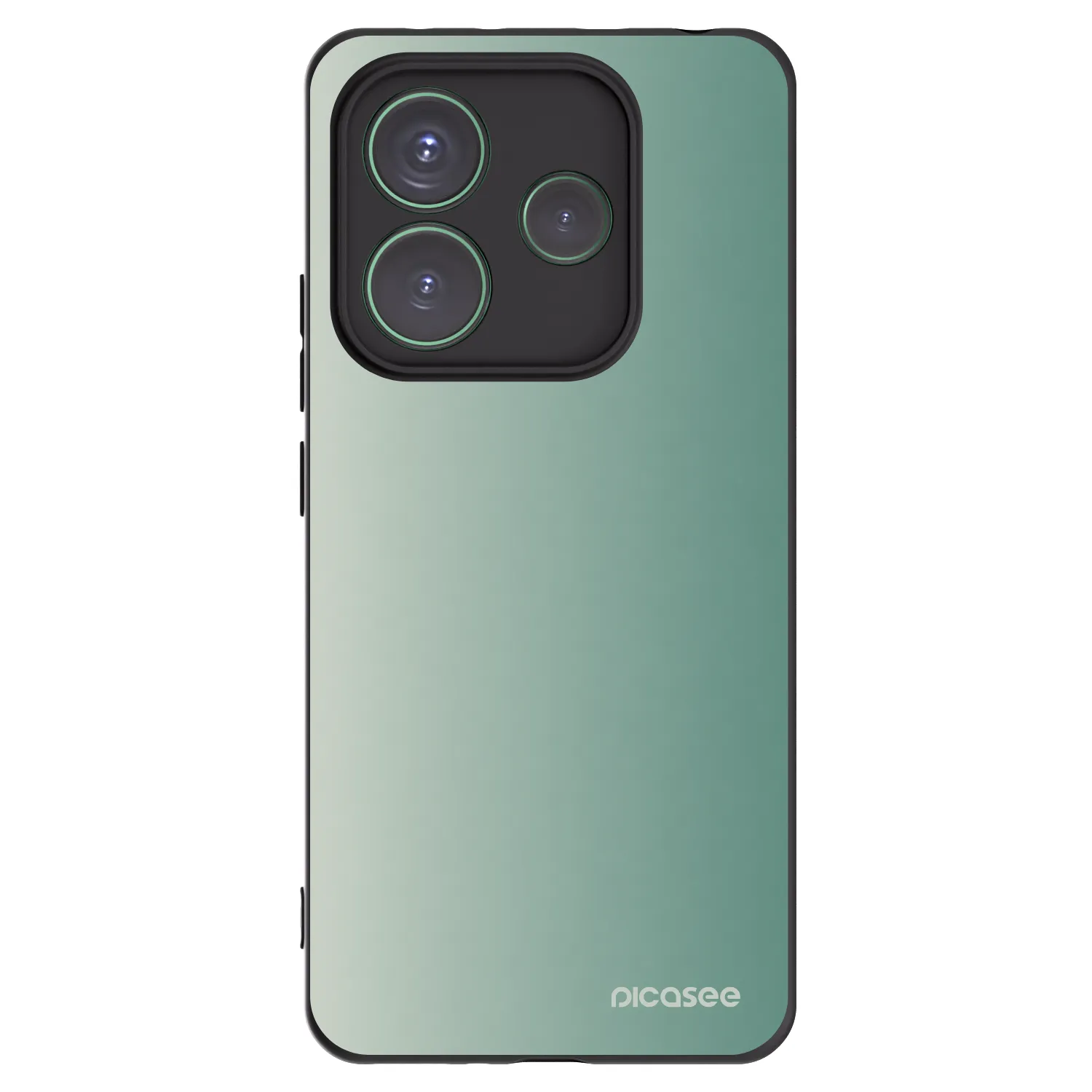 Picasee Xiaomi Redmi Note 14 5G Hülle - Schwarzes Silikon - Misty Sage
