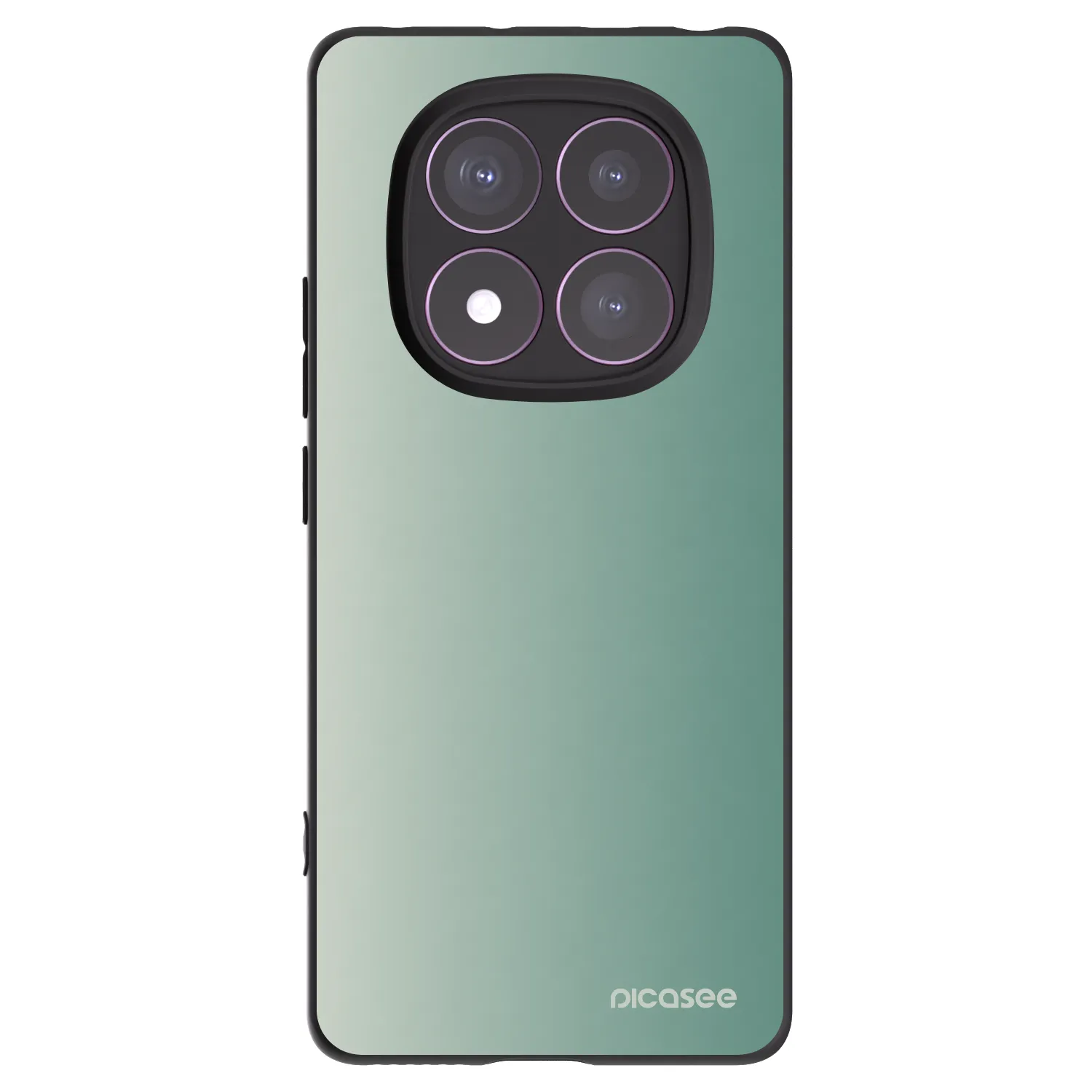 Picasee Xiaomi Redmi Note 14 Pro 4G Hülle - Schwarzes Silikon - Misty Sage