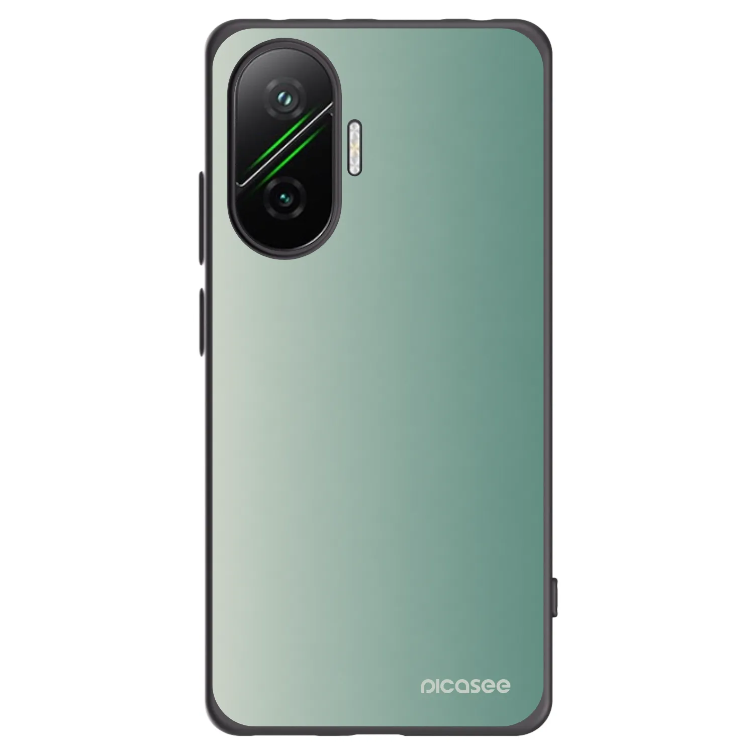 Picasee Xiaomi Poco F7 5G Hülle - Schwarzes Silikon - Misty Sage