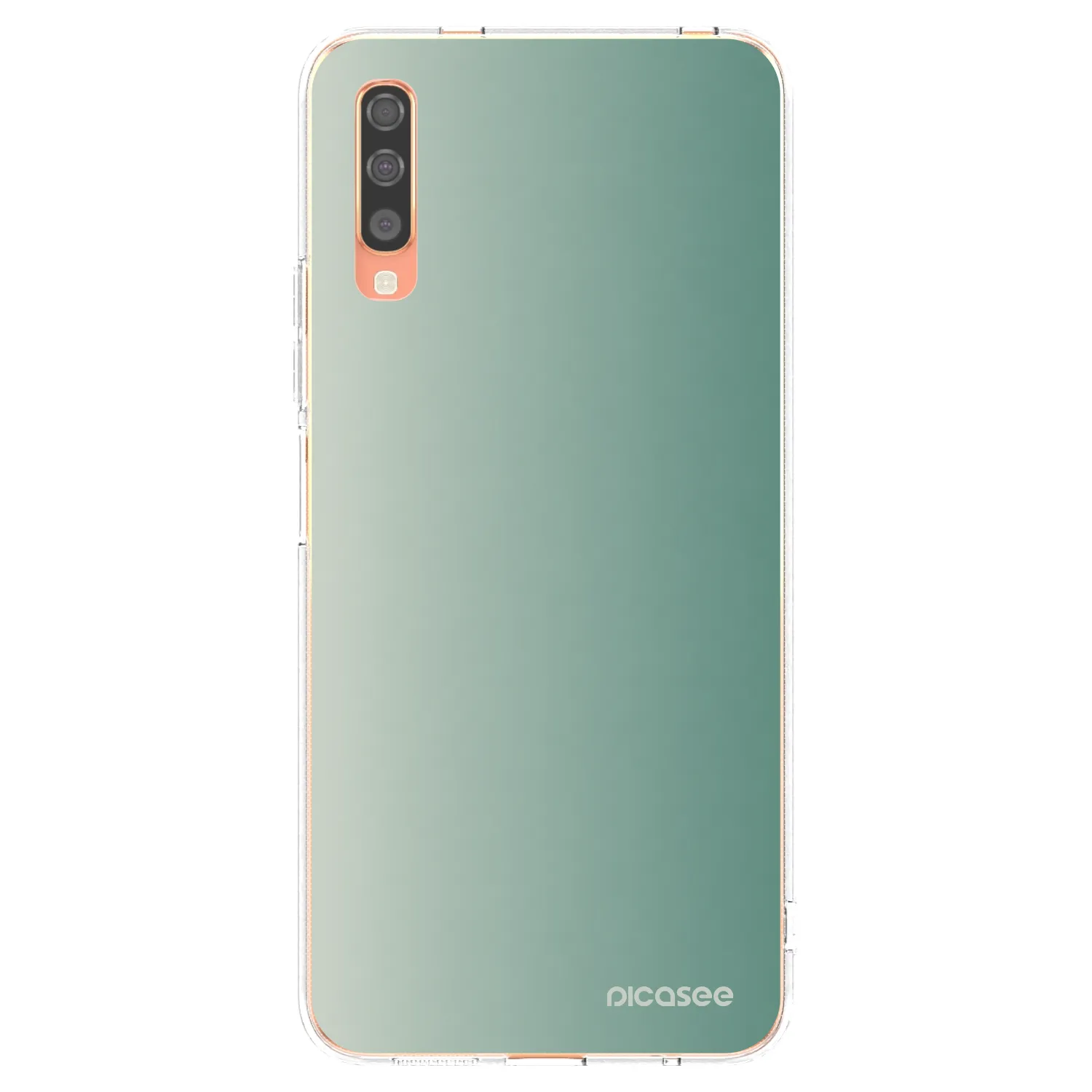 Picasee Samsung Galaxy A70 A705F Hülle - Transparentes Silikon - Misty Sage
