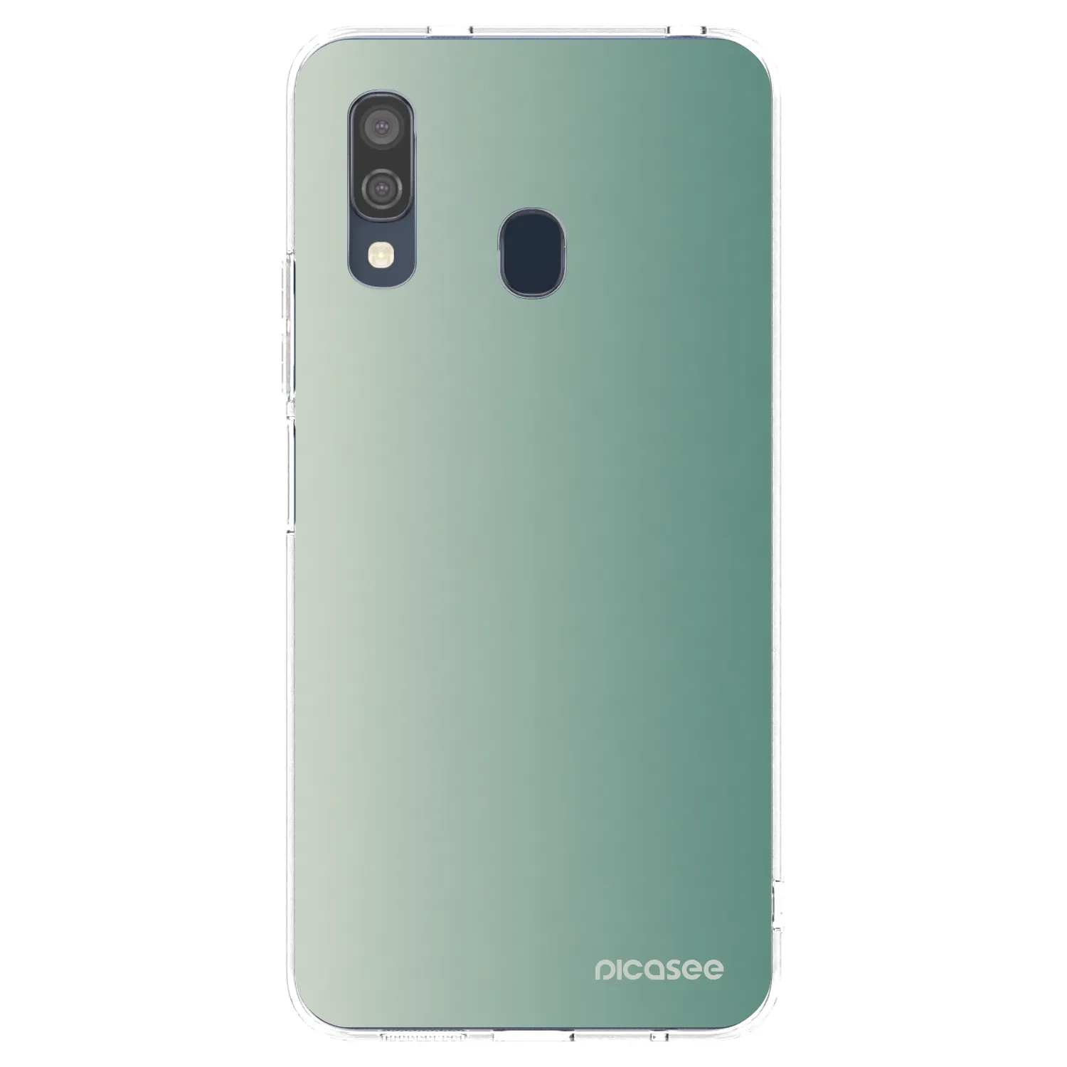 Picasee Samsung Galaxy A40 A405F Hülle - Transparentes Silikon - Misty Sage