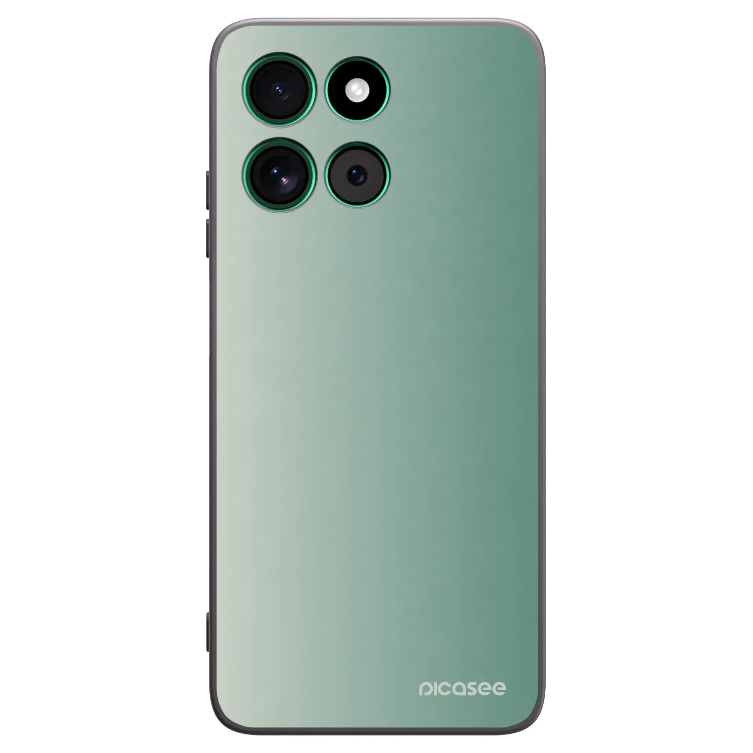 Picasee Motorola Moto G57 Power Hülle - Schwarzes Silikon - Misty Sage