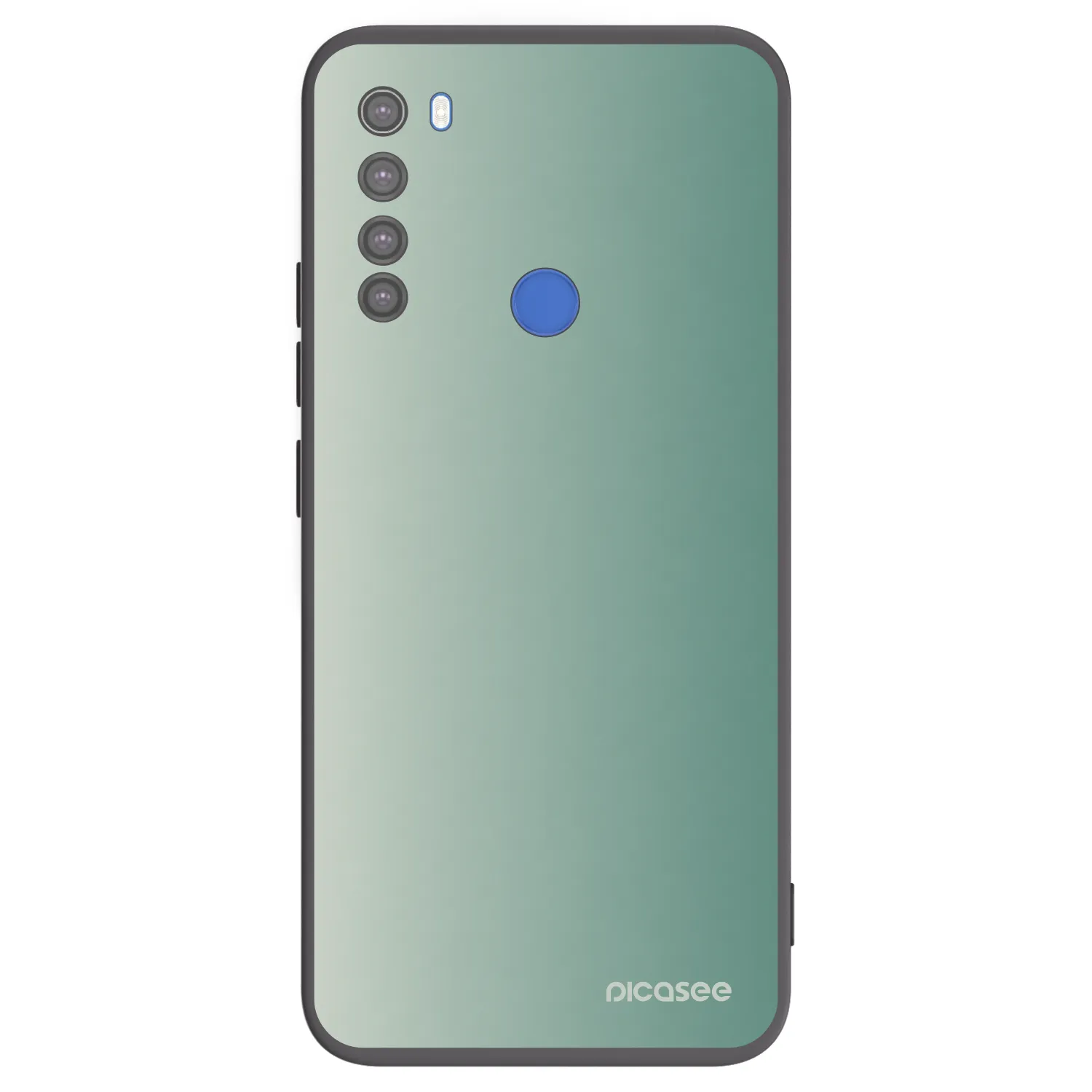 Picasee Xiaomi Redmi Note 8T Hülle - Schwarzes Silikon - Misty Sage