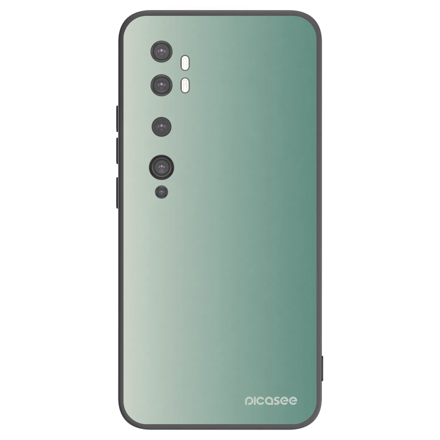 Picasee Xiaomi Mi Note 10 (Pro) Hülle - Schwarzes Silikon - Misty Sage