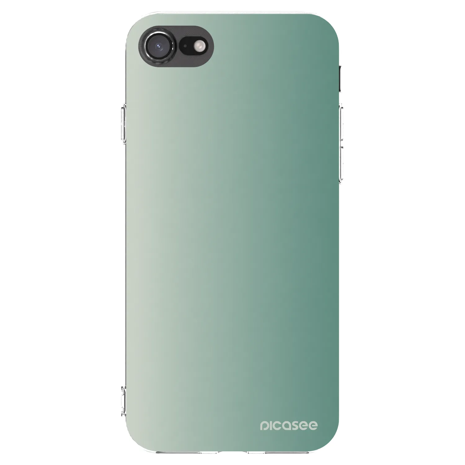 Picasee Apple iPhone SE 2020 Hülle - Transparentes Silikon - Misty Sage